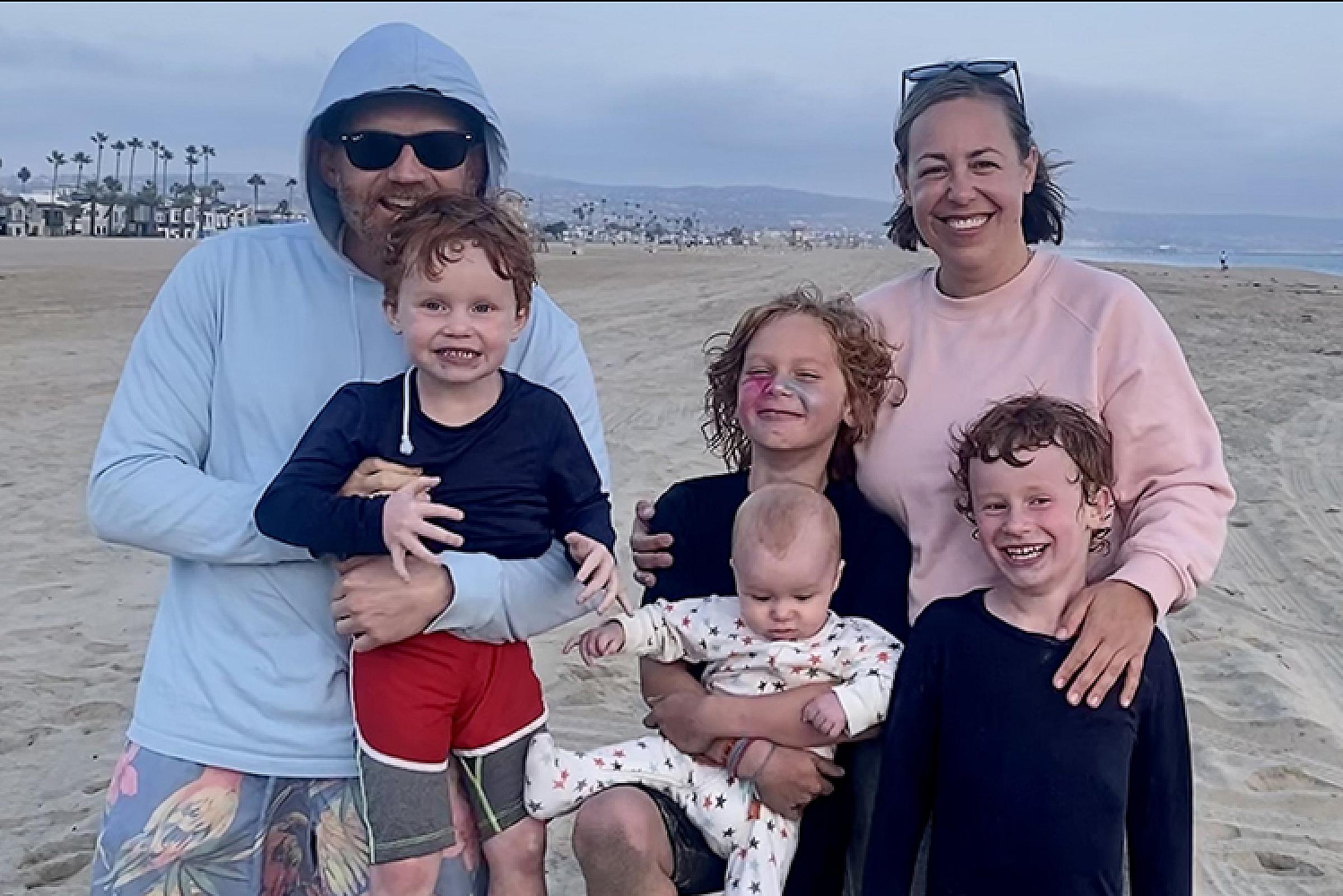 The Plewe Family at the Beach