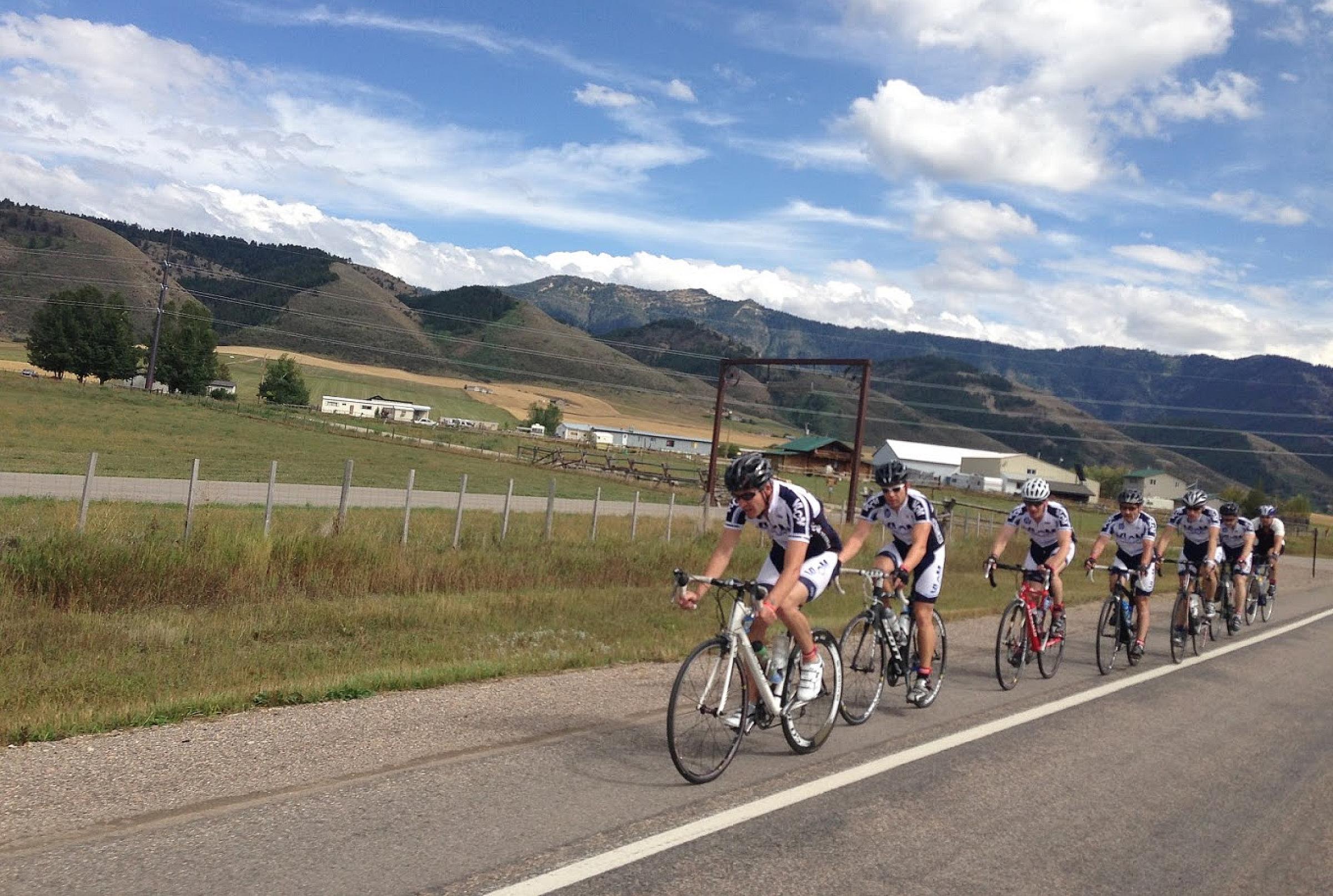 The VLCM team riding in LOTOJA