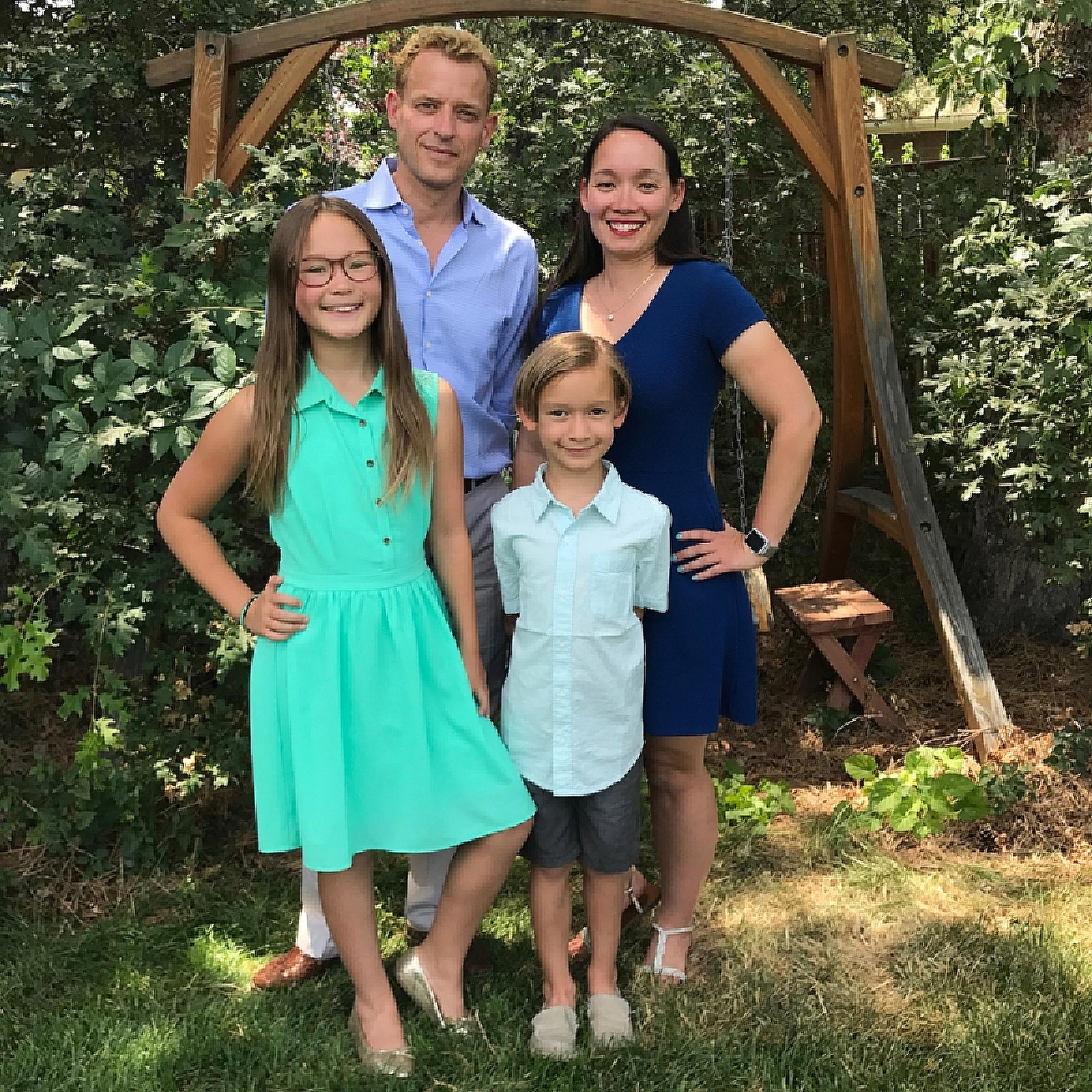 Theresa Werner with husband and kids