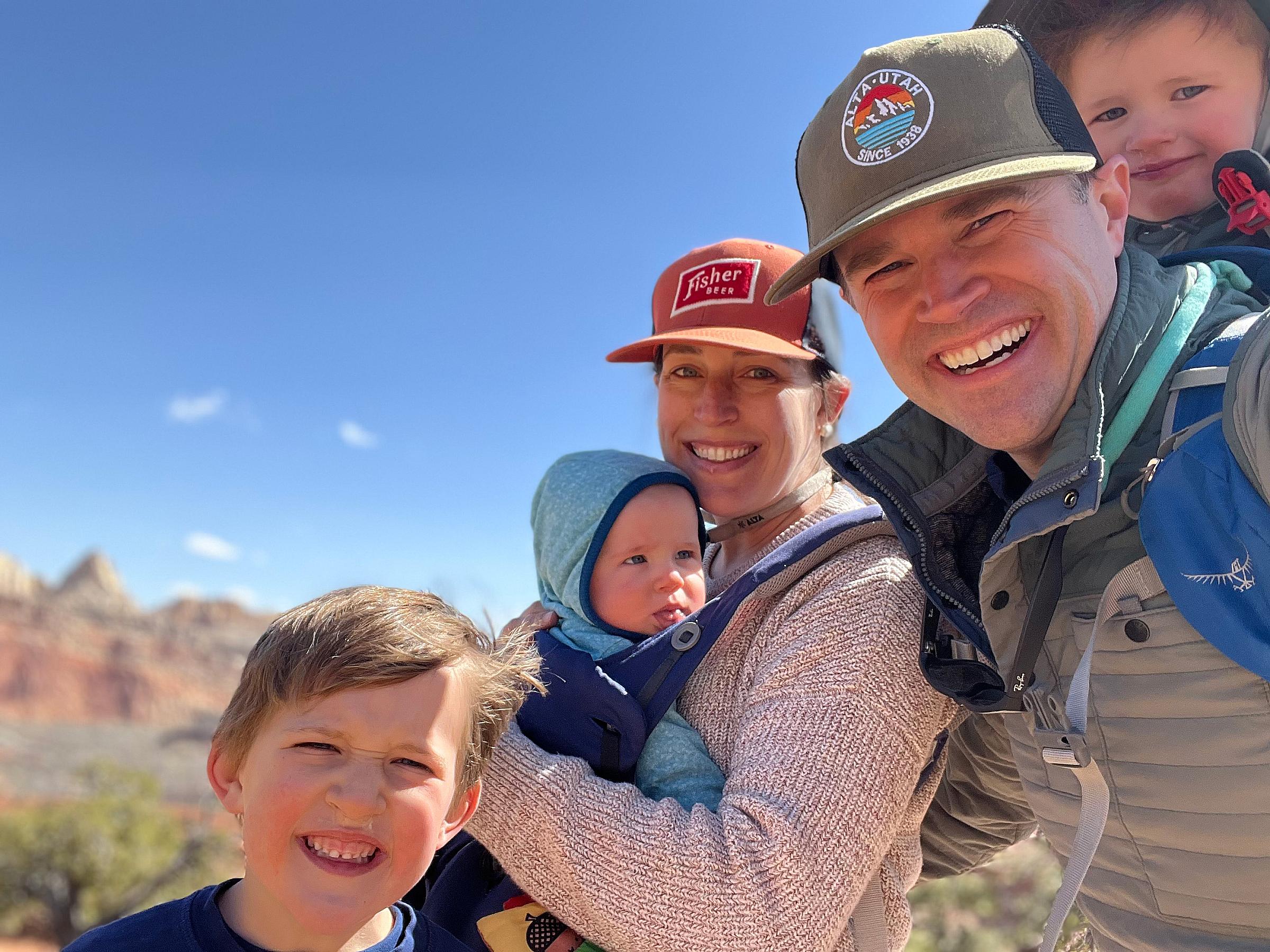 Doug Fair and his family hiking