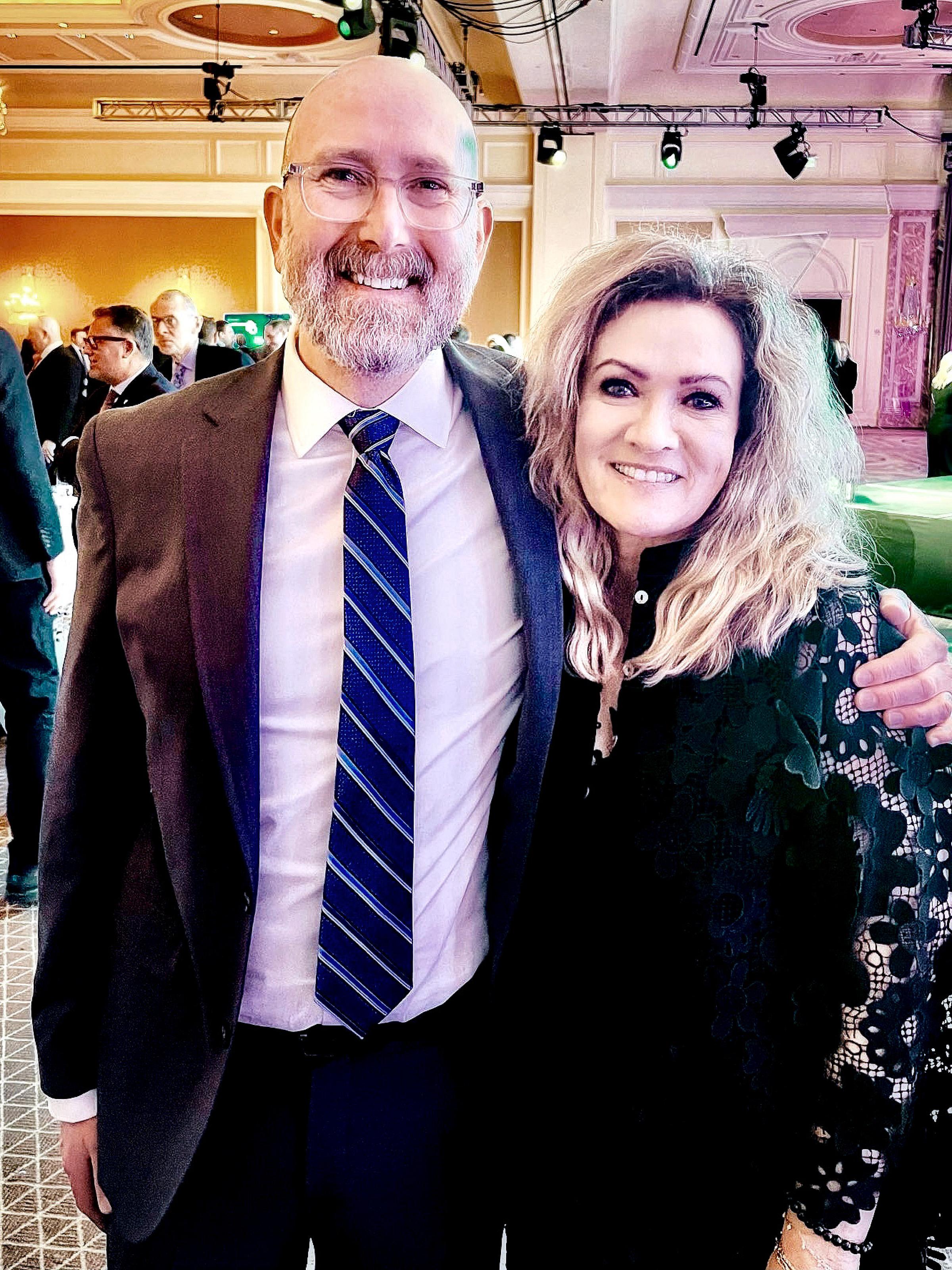 Ruth Hill and Douglas Sborov, MD, MS, at an event