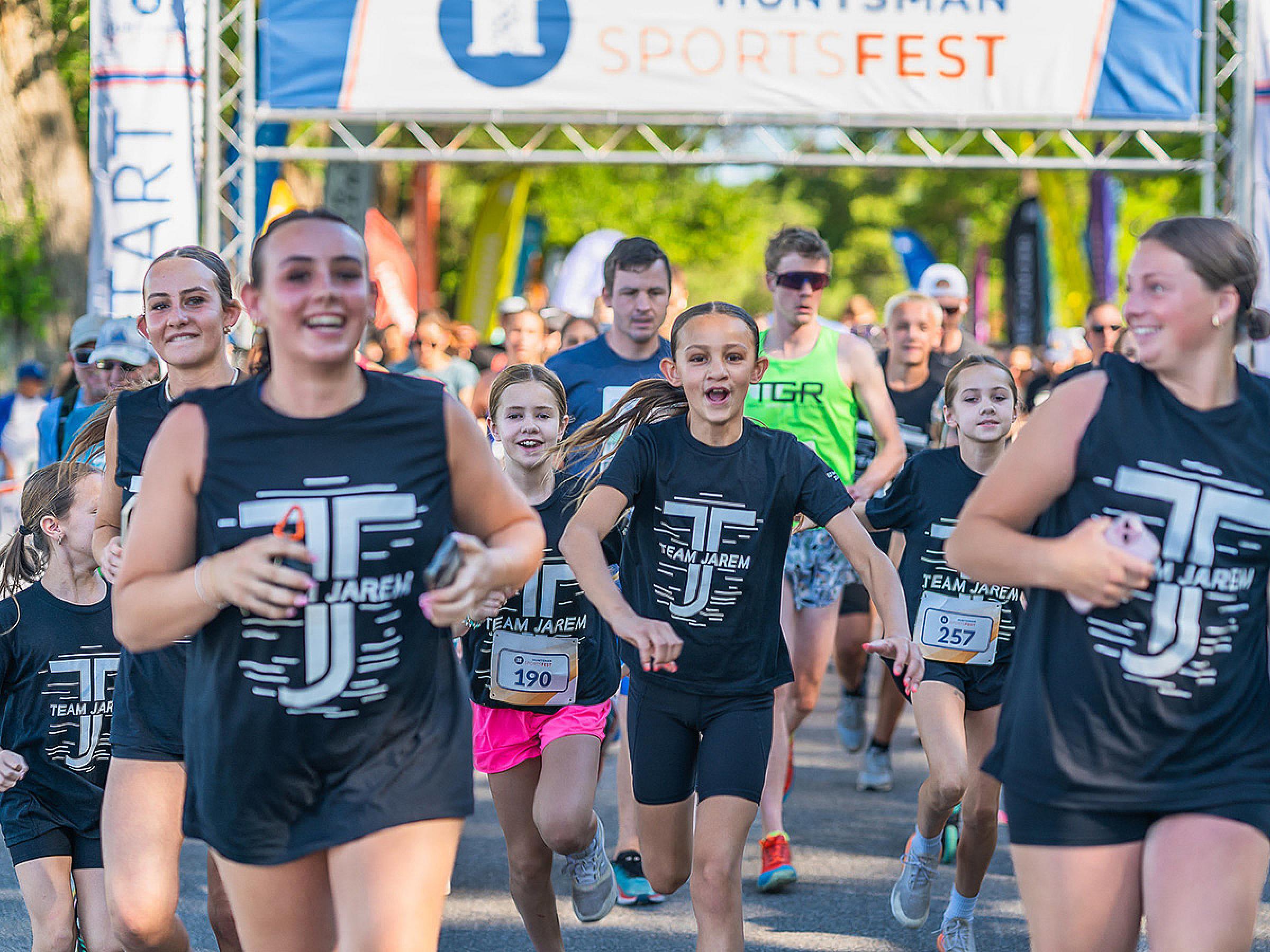 SportsFest participants running in a marathon
