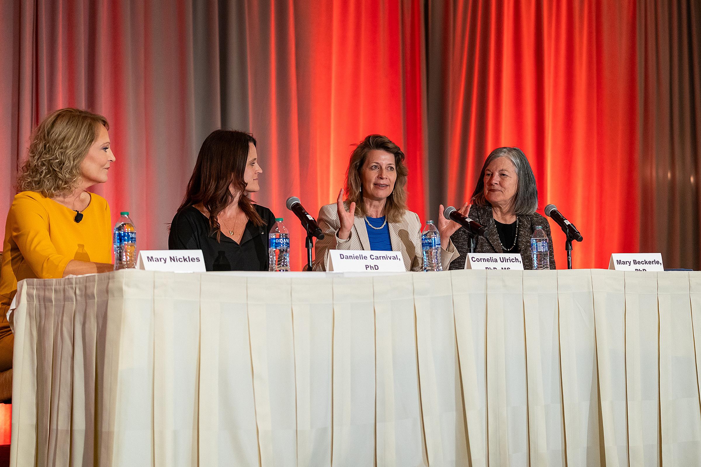 (Left to right) Mary Nickles, Danielle Carnival, PhD, Neli Ulrich, PhD, MS, and Mary Beckerle, PhD