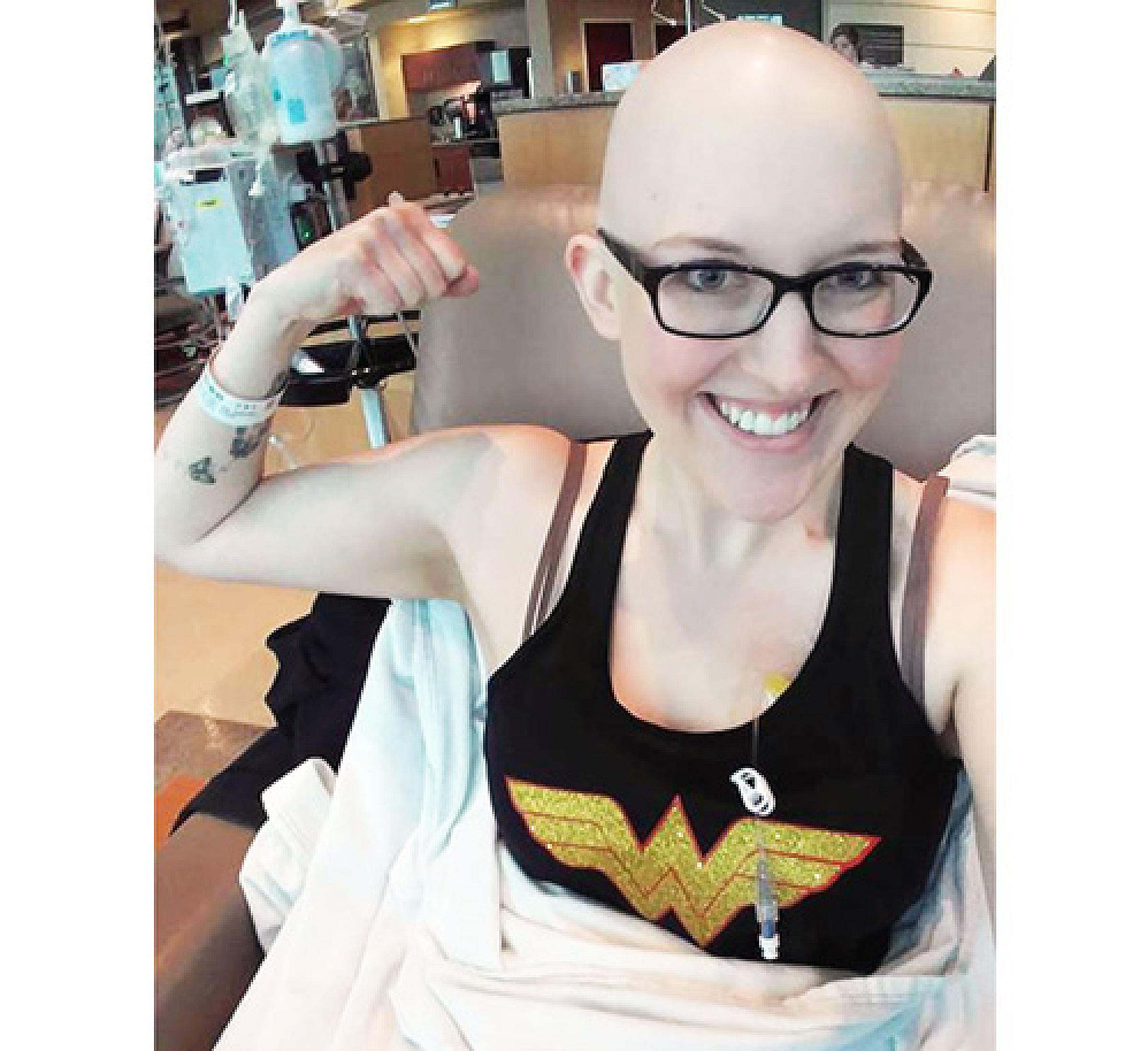 Laura Boren gets chemotherapy in the infusion clinic
