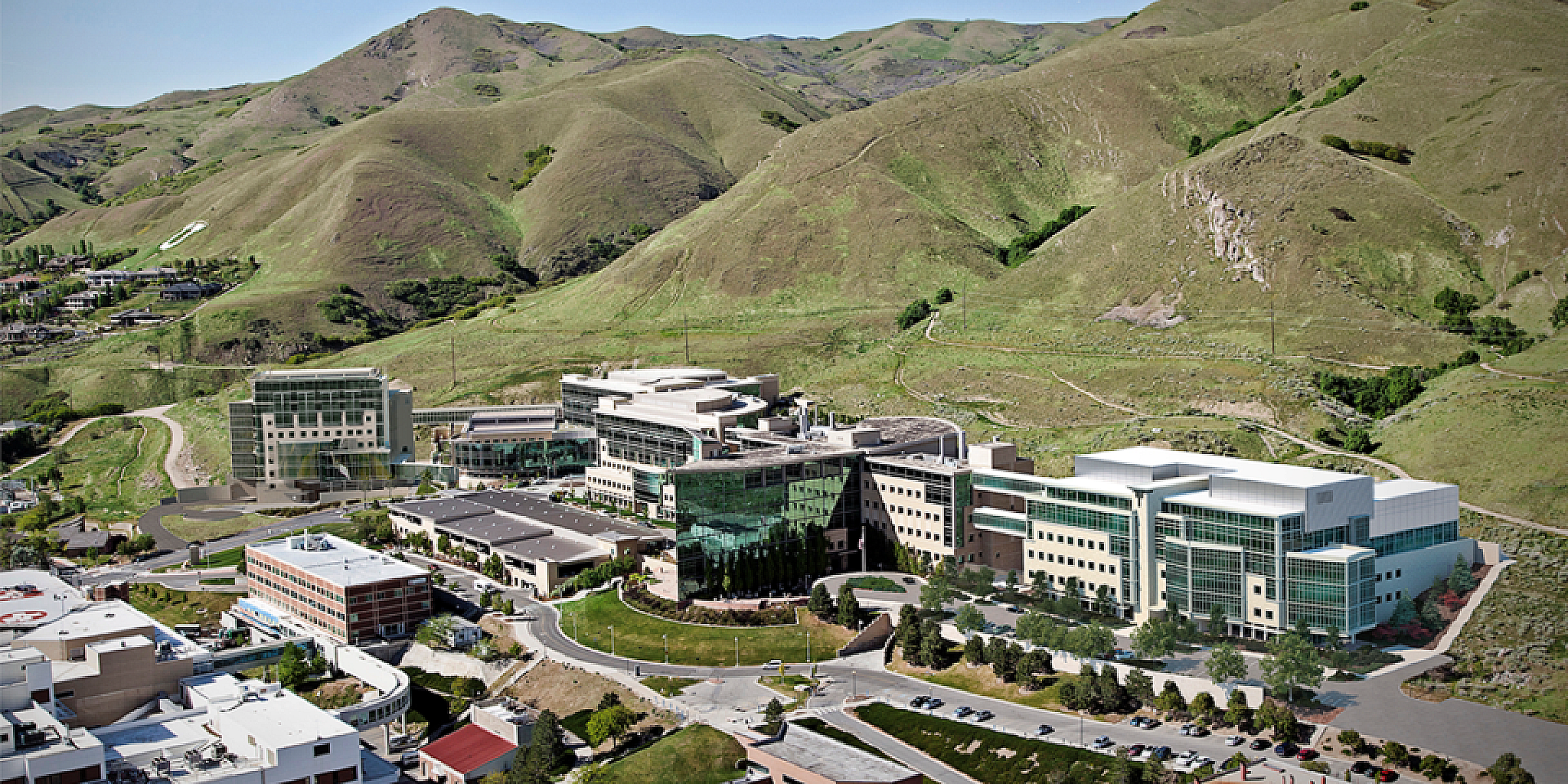 Aerial shot of Huntsman Cancer Institute campus