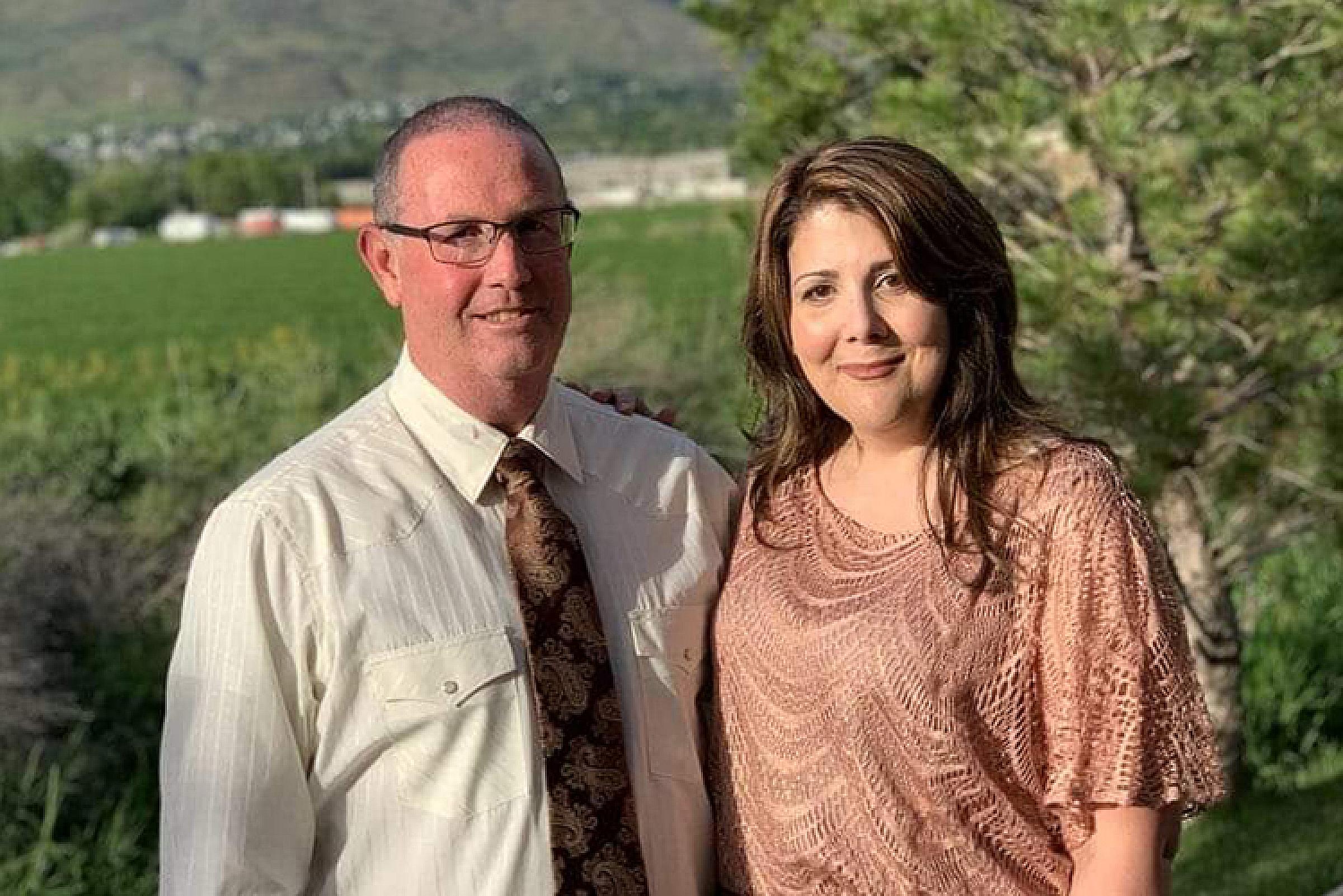 Doug Engle with his wife outside