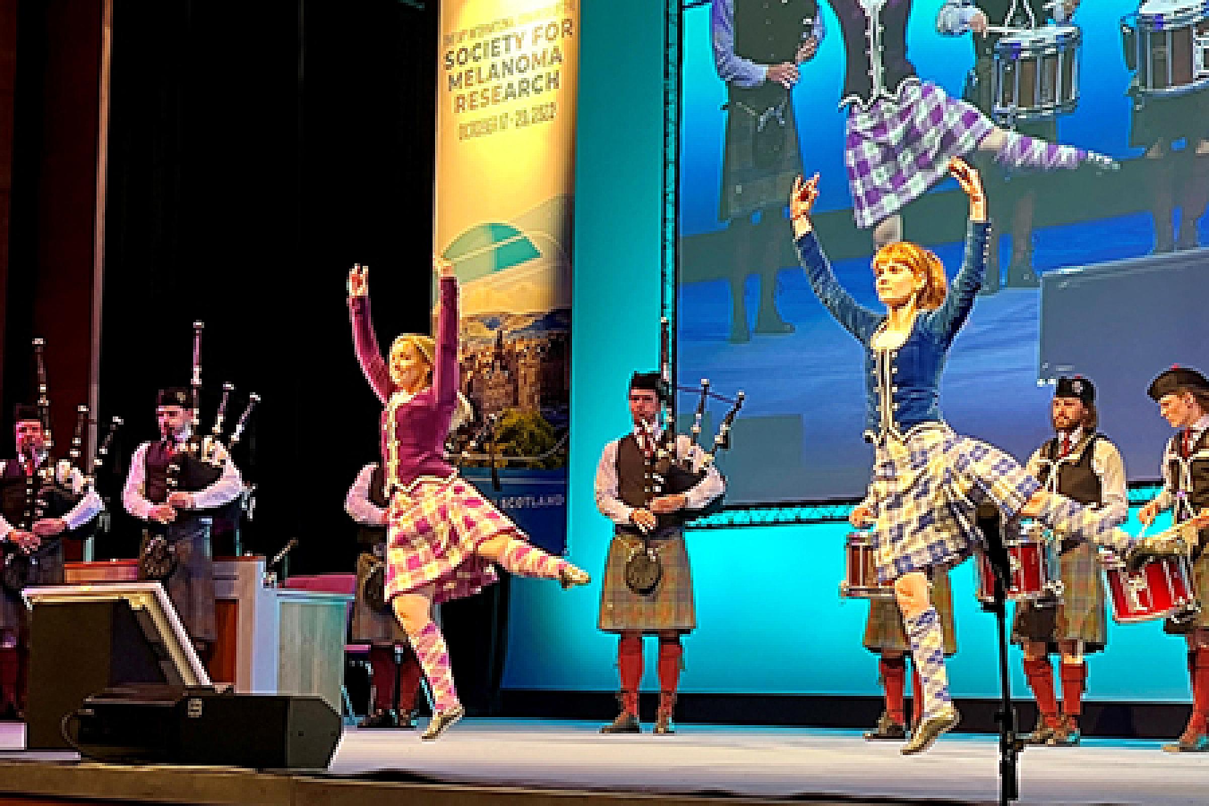 bagpipers and scottish dancers