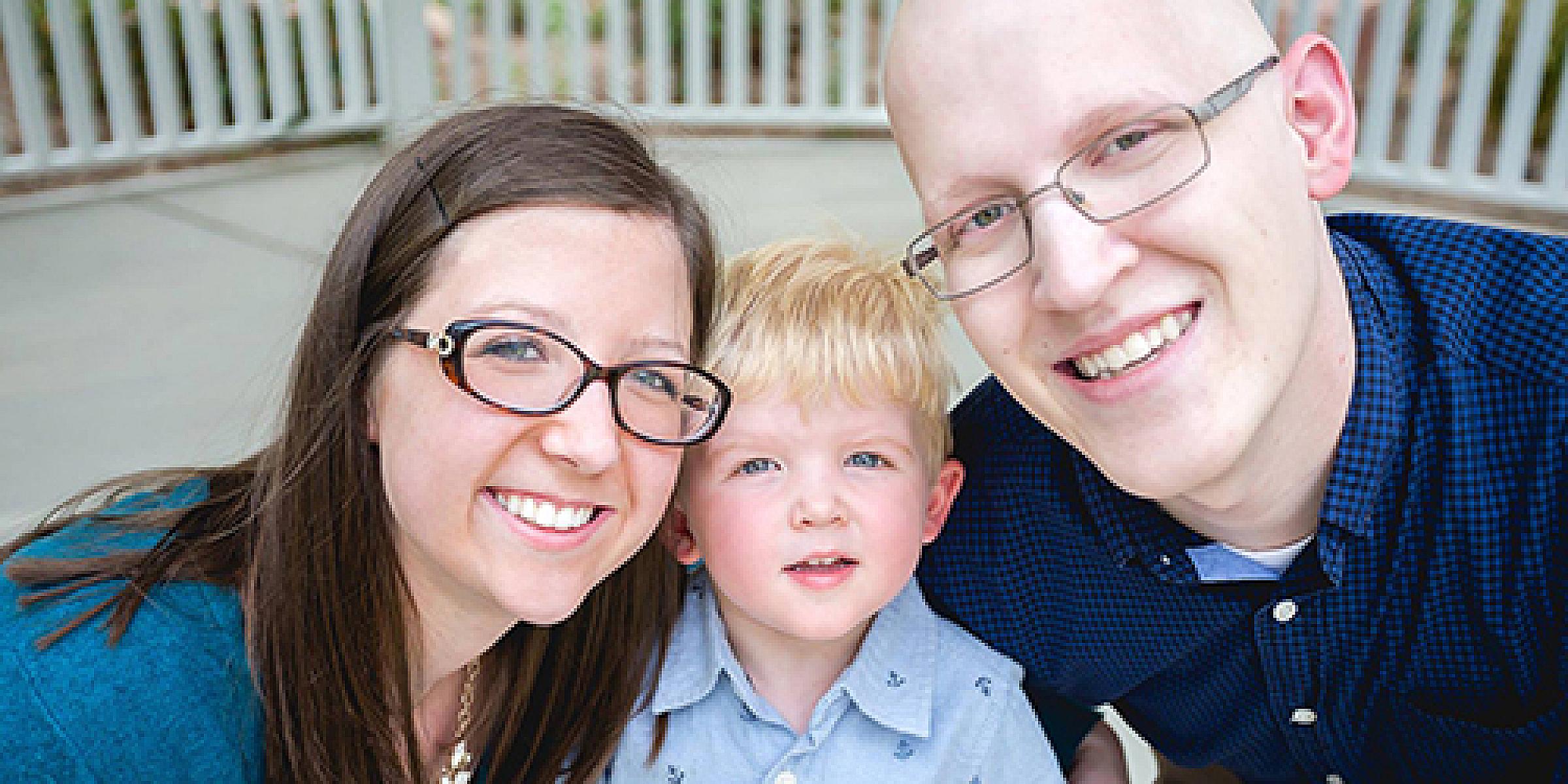 Selfie of Julieann and Ken Selden and their son