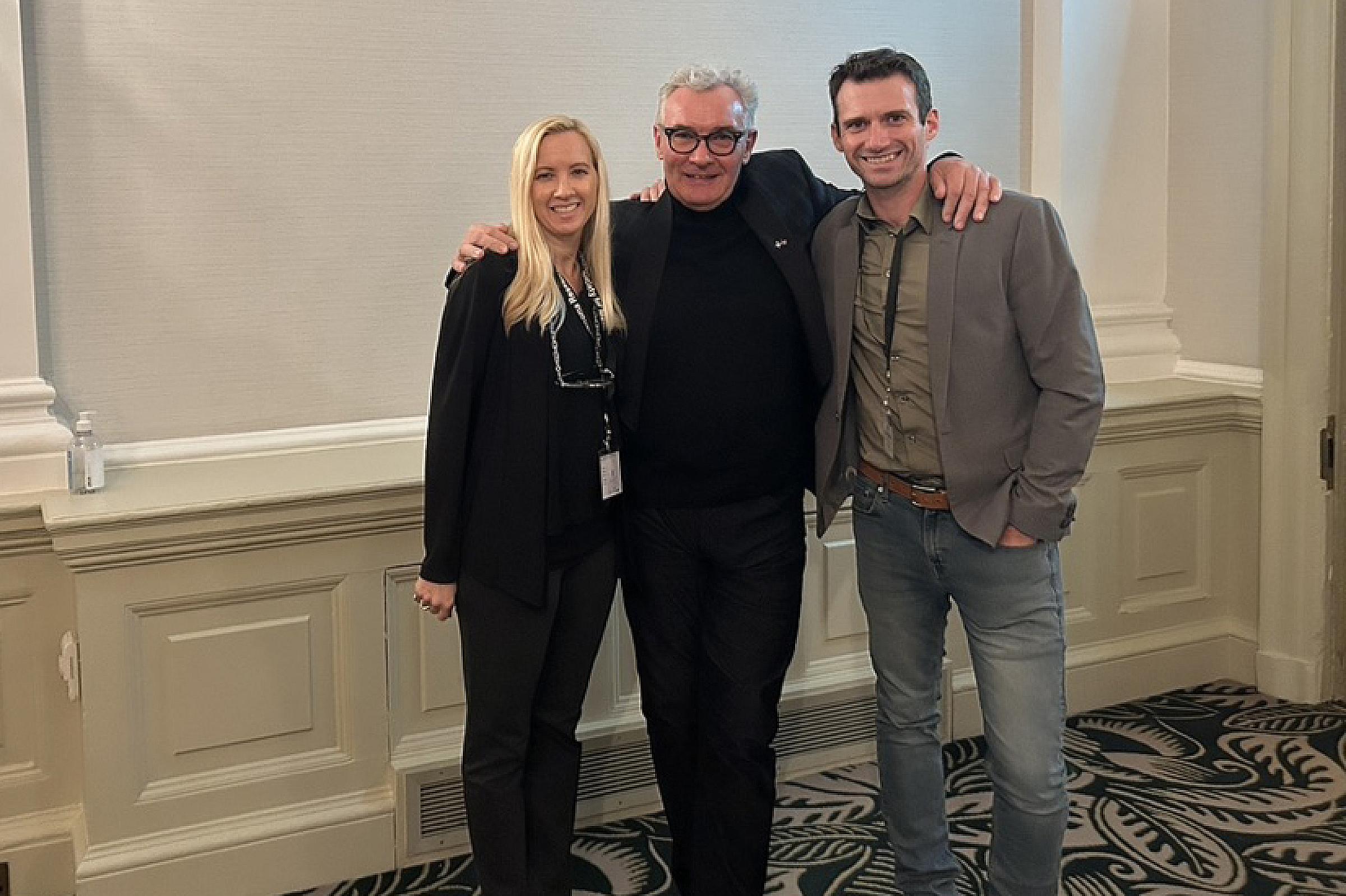 Sheri Holmen, PhD, Martin McMahon, PhD, and Robert Judson Torres, PhD, at the award ceremony