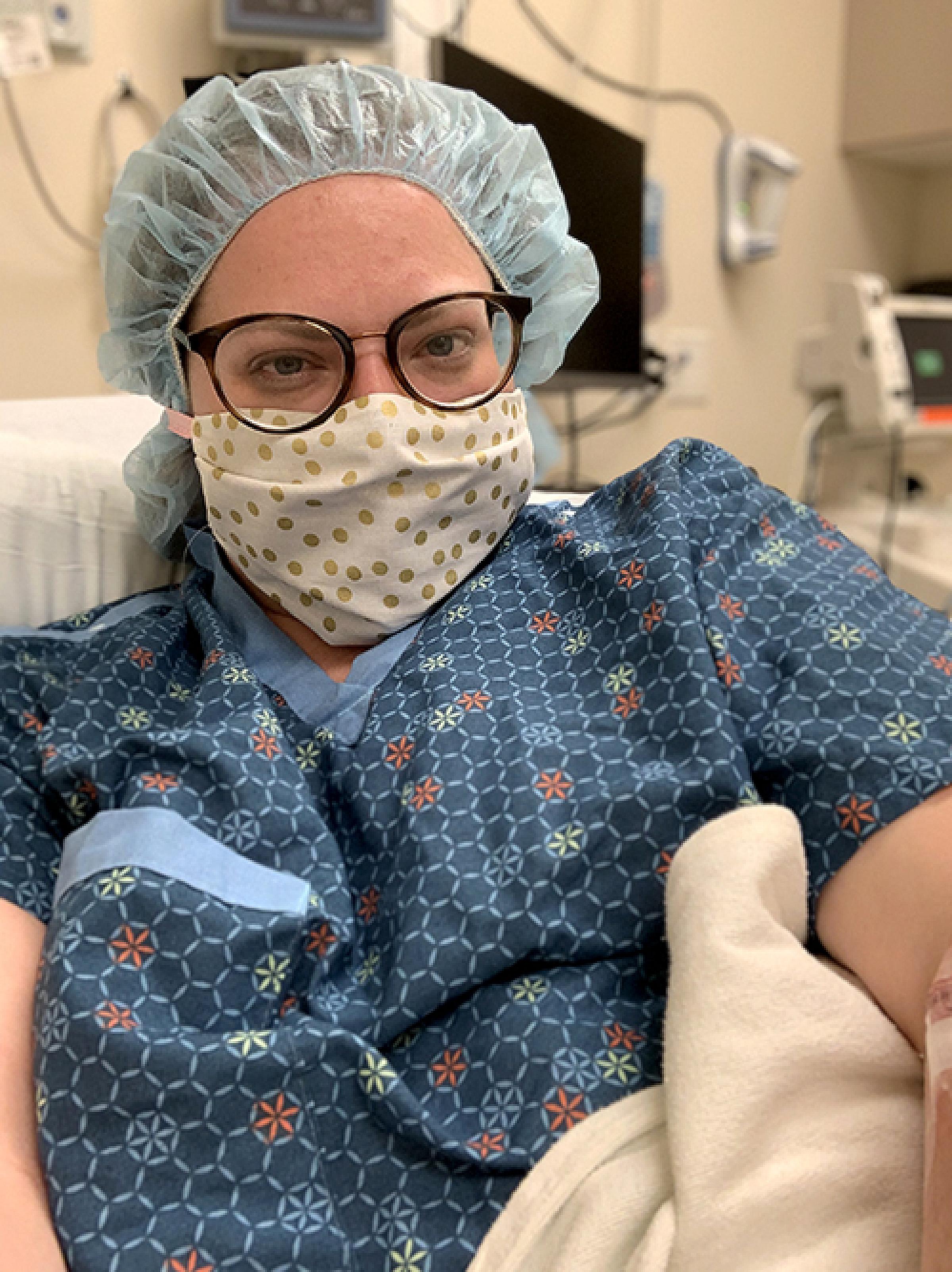 Shelli in OR gown