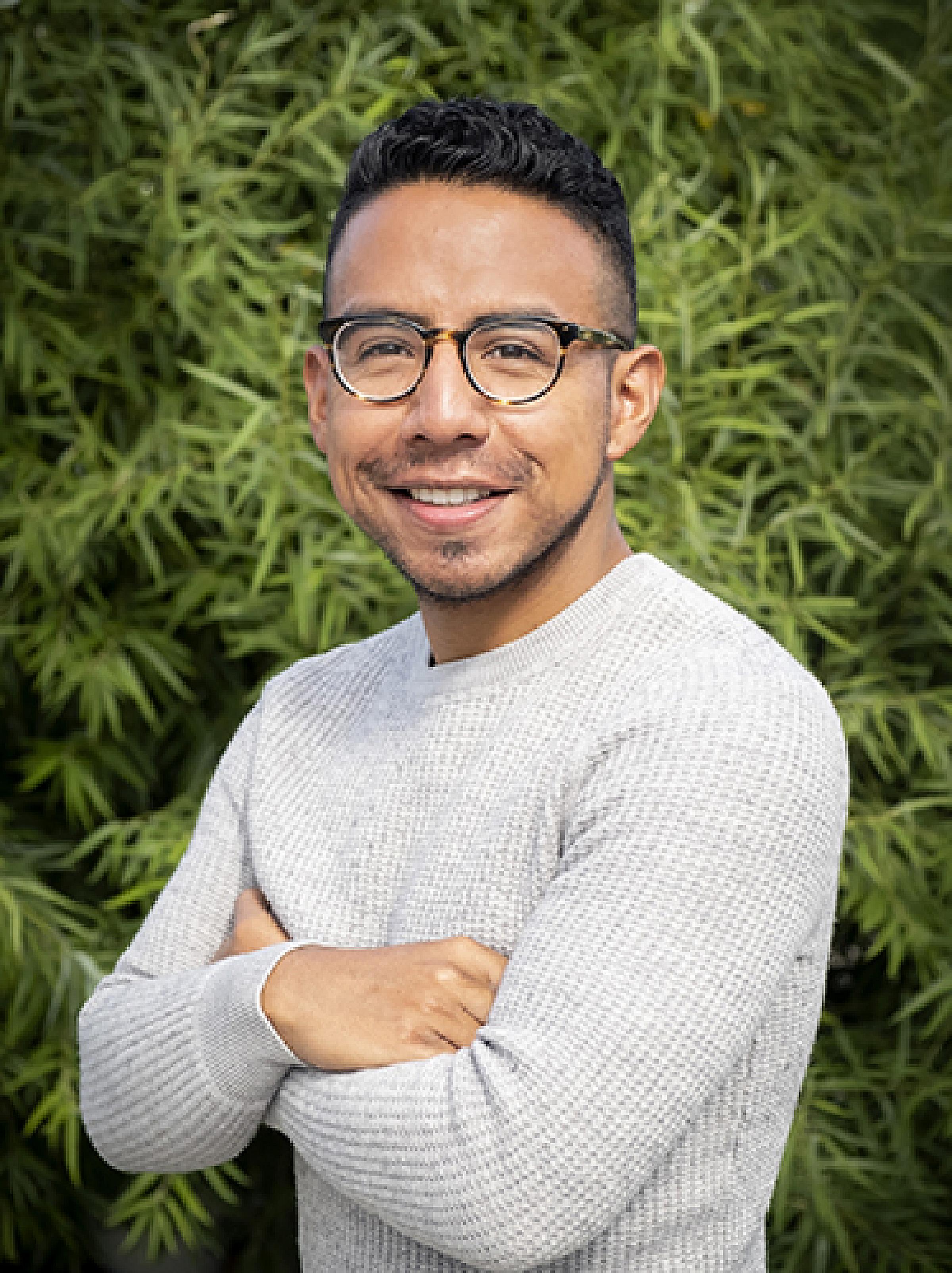 Jonathan Martinez Outdoor Portrait in Front of Tree