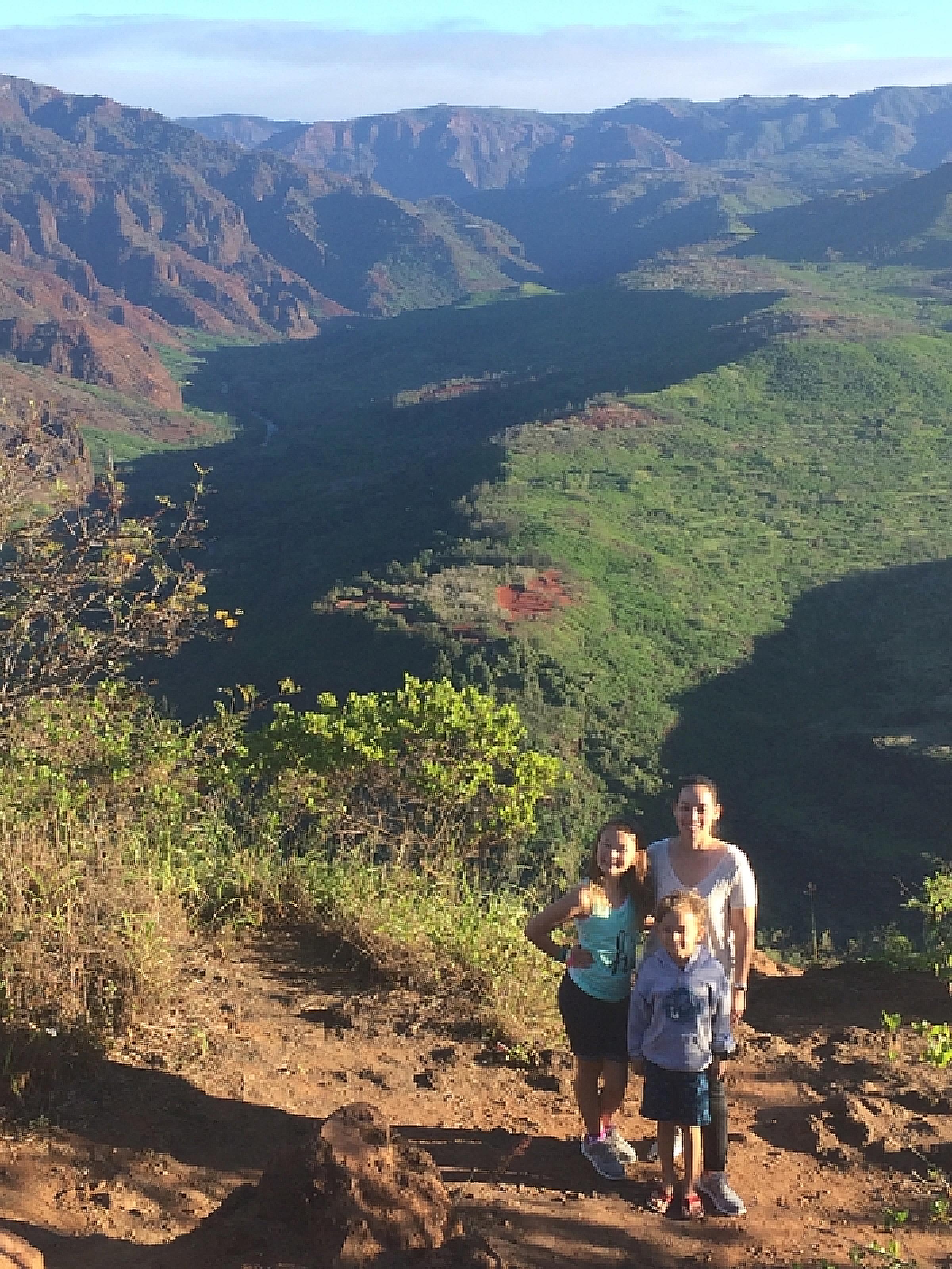 Theresa Werner and family on a hike