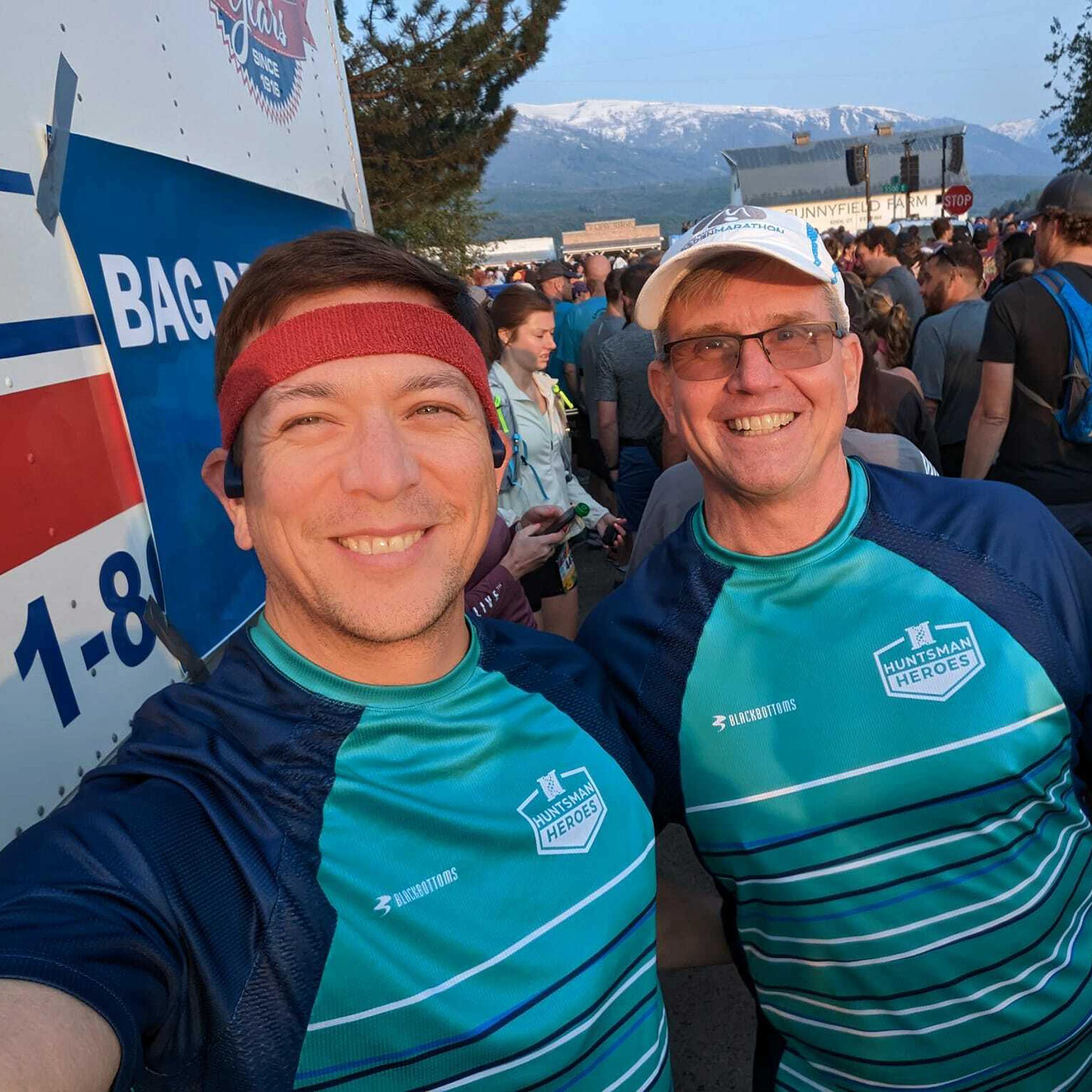 Tim with Jeremy Checketts at a 2023 race