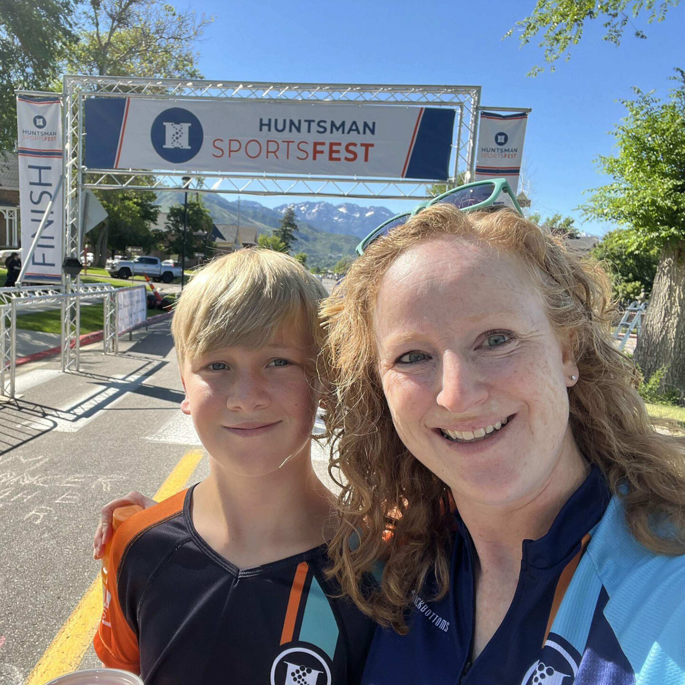 Emily Erickson and her son at Huntsman SportsFest