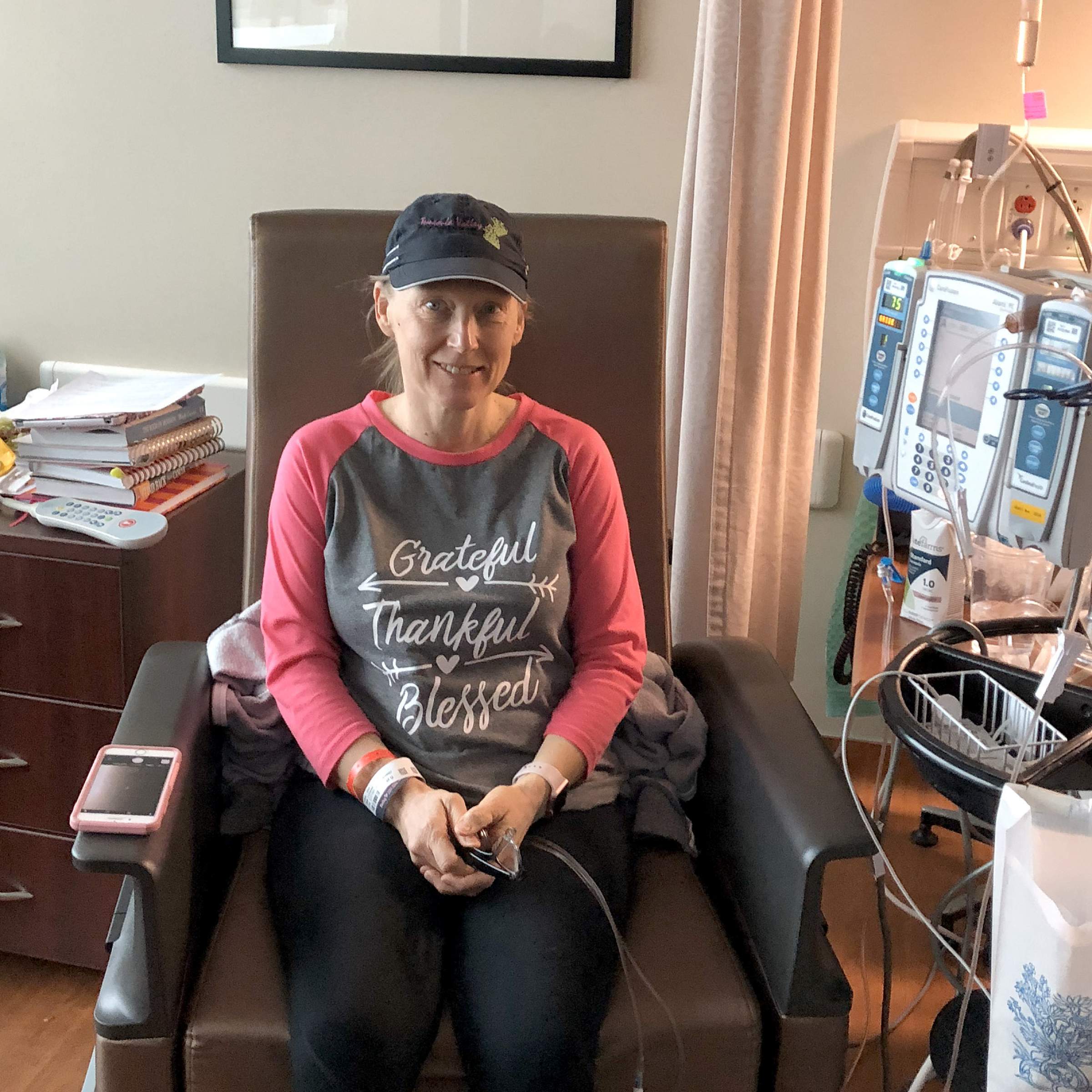 Gina Poirier at Huntsman Cancer Institute during her treatment