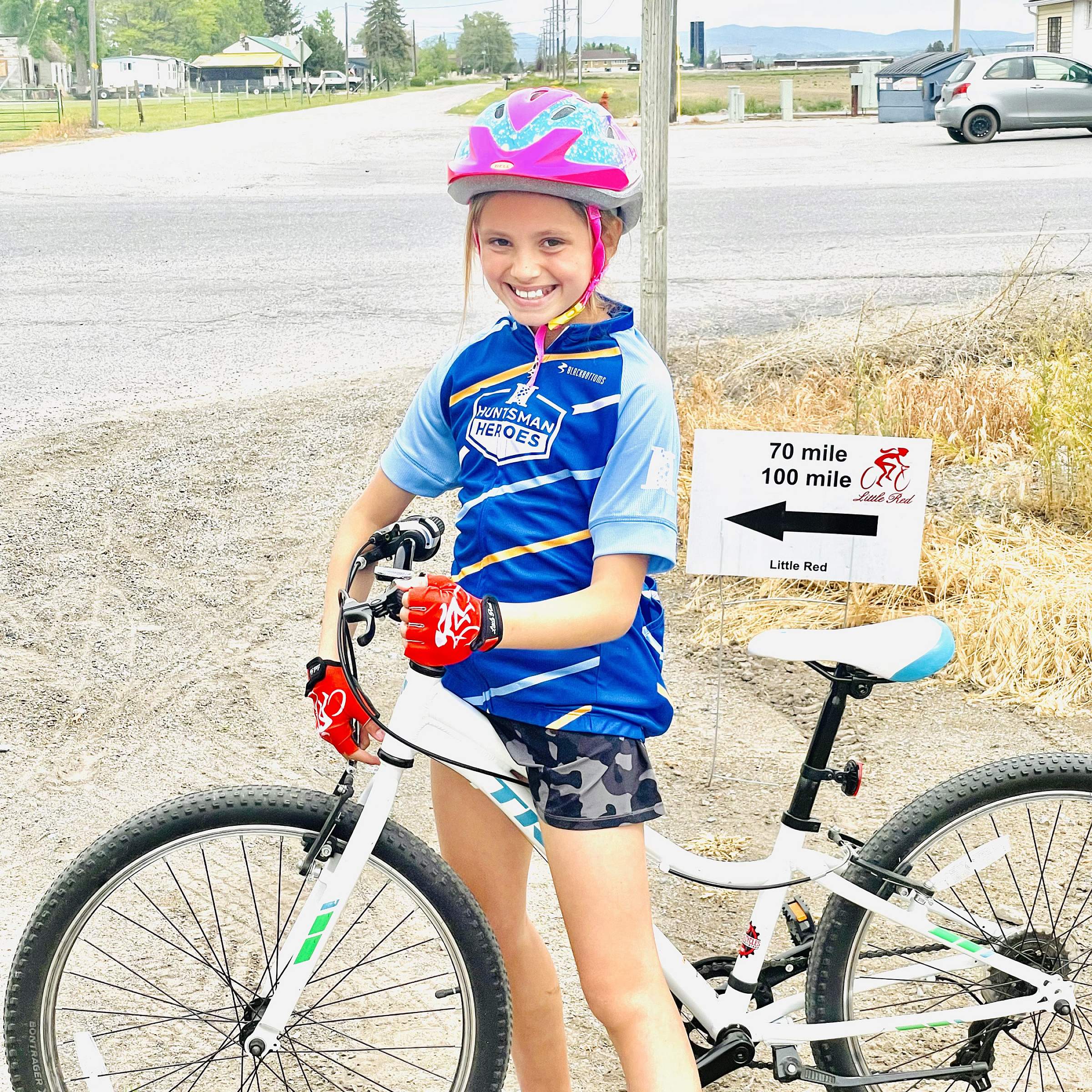 Stella, now 13, has been cycling with Huntsman Heroes since she was seven years old