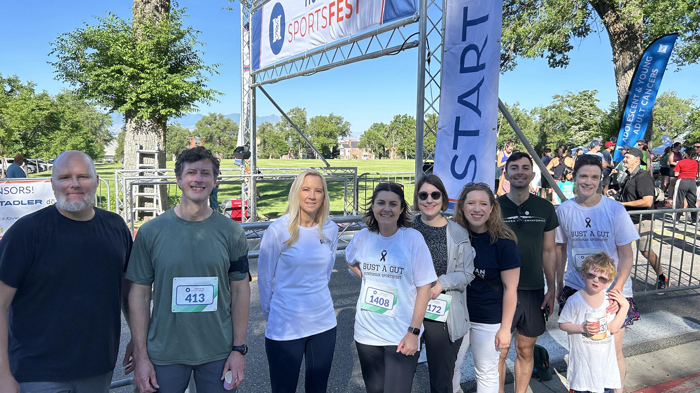 Emily Olsen participating in Huntsman SportsFest 