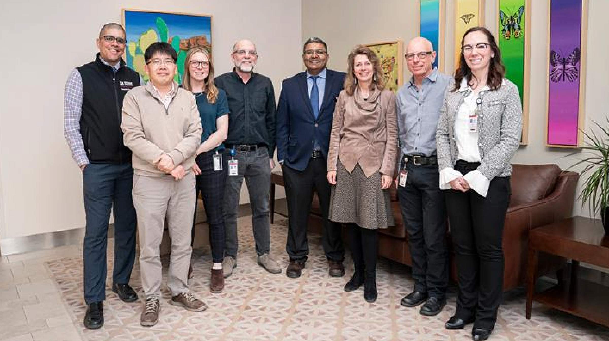 Caroline Himbert and the members of the PEP study team.