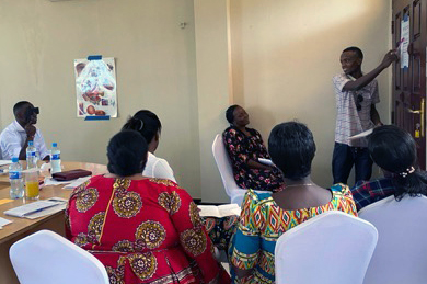 A class during Moran’s most recent Allied Ophthalmic Training Program trip to Tanzania.