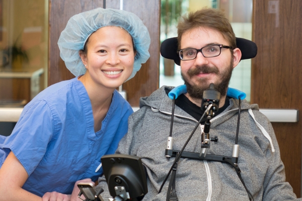 Amy Lin, MD, with Marshall Burningham