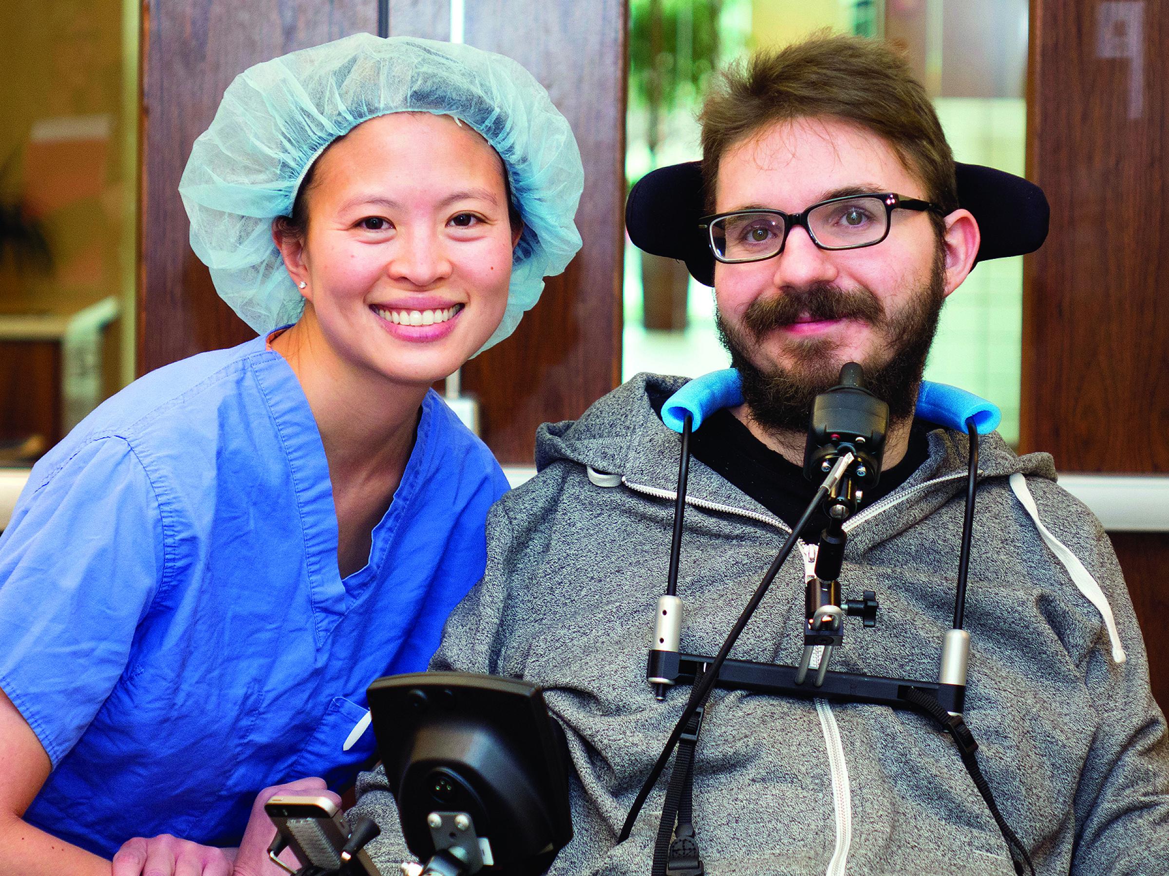 Dr. Amy Lin and a patient.