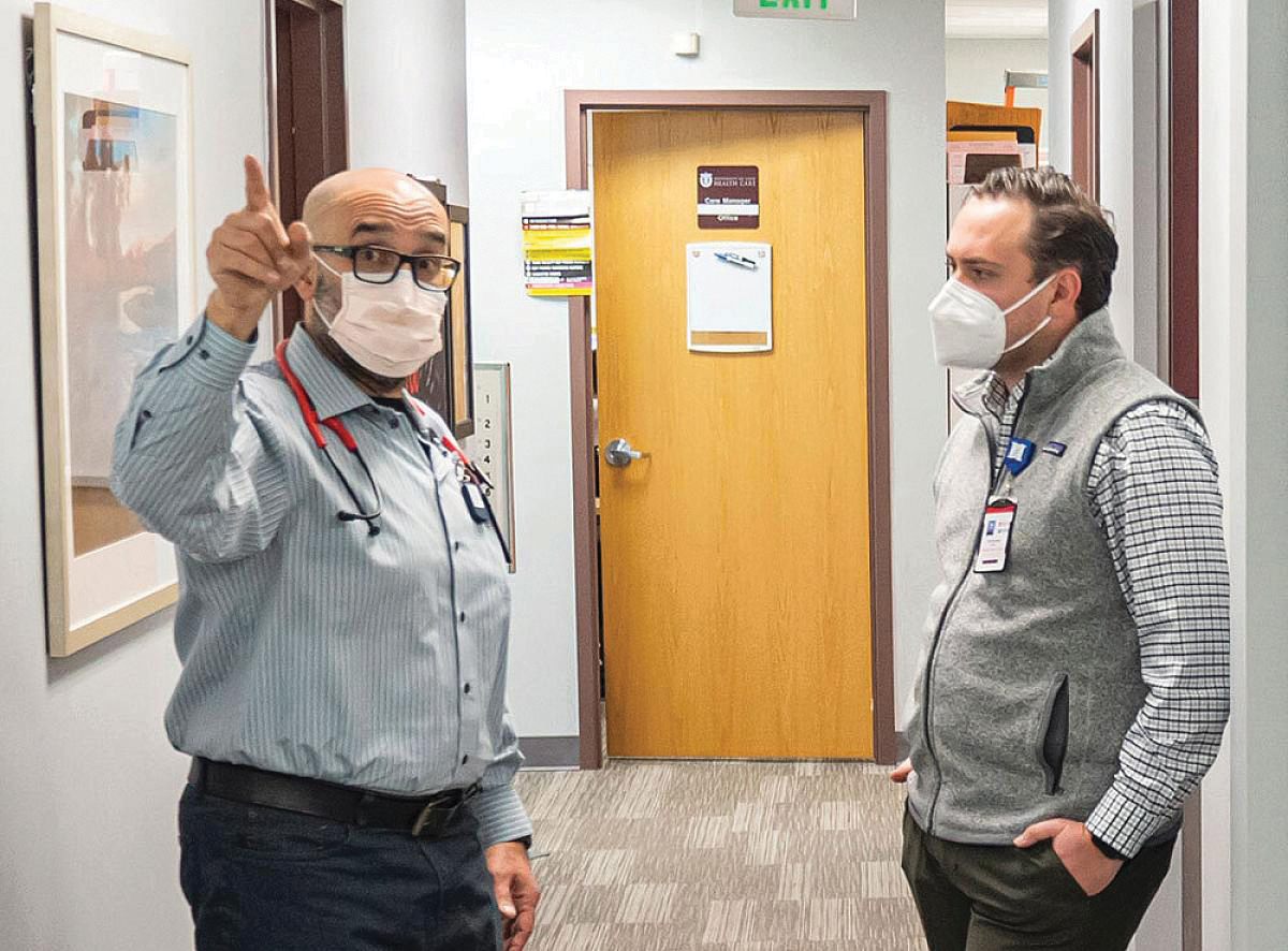 Ali Salari, DO, from Stansbury Health Center with Nathaniel Ferre from Huntsman Cancer Institute