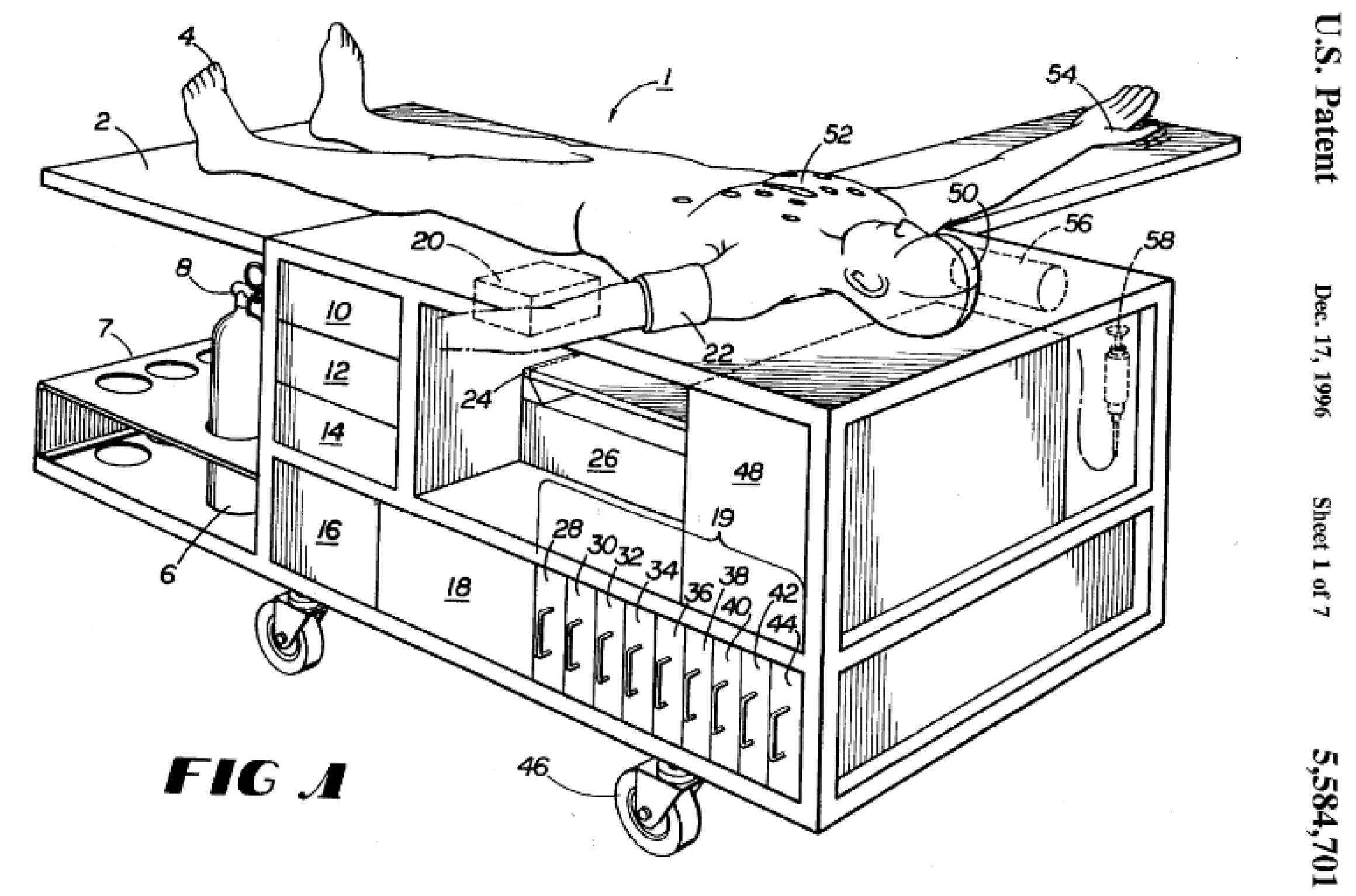 Patent diagram for the Human Patient Simulator