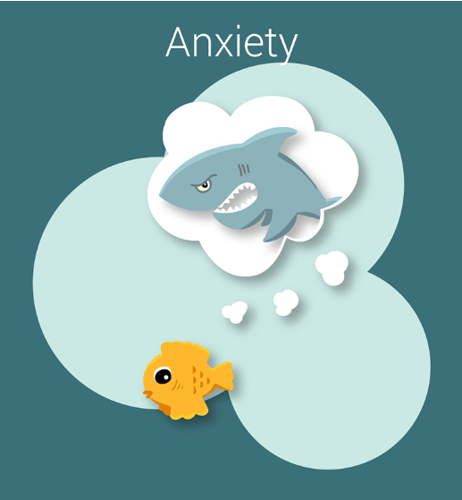 A fish thinking about a shark