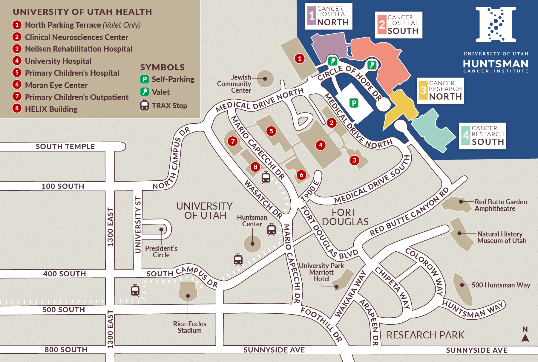 Huntsman Cancer Institute - Campus Map