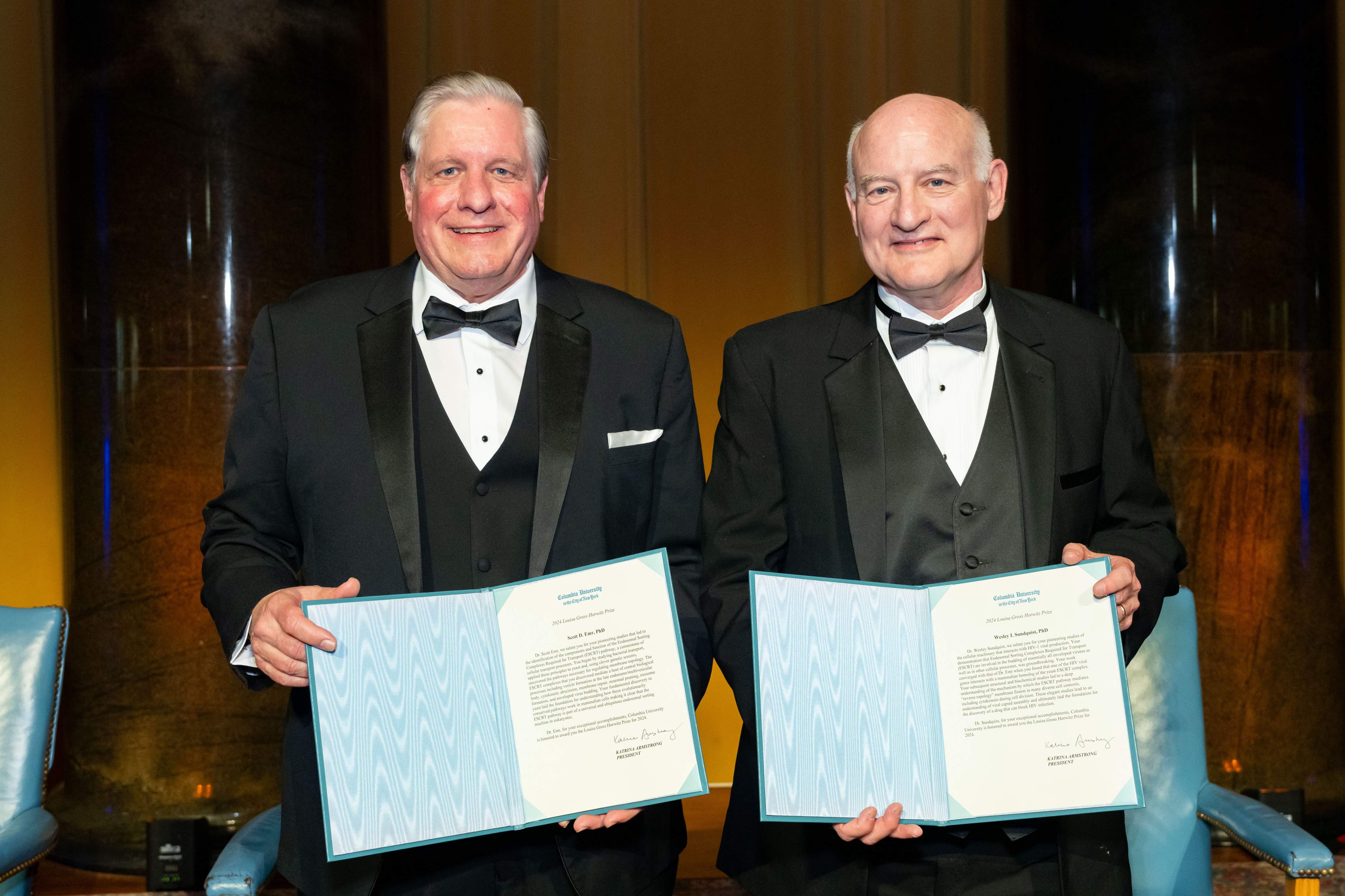 Louisa Gross Horwitz Prize, Wesley Sundquist, and Scott Emr