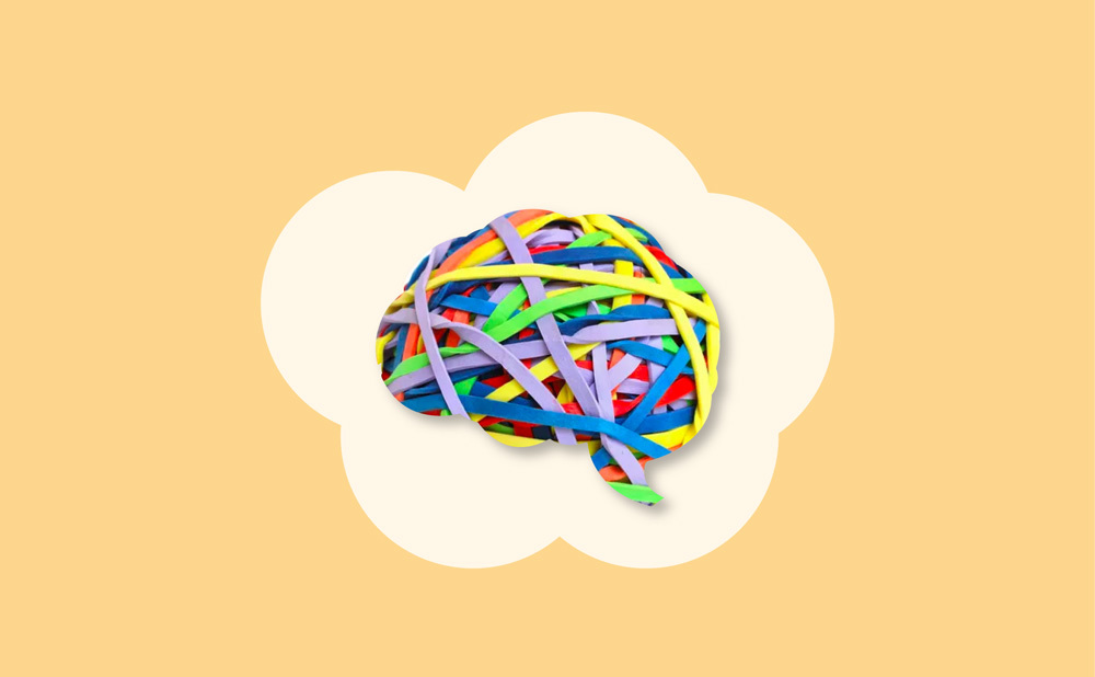 A brain made up of lots of rubber bands