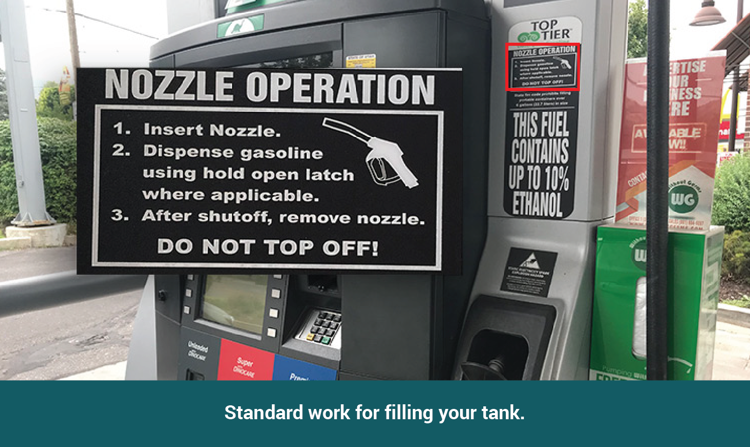 Standard instructions on how to pump gas
