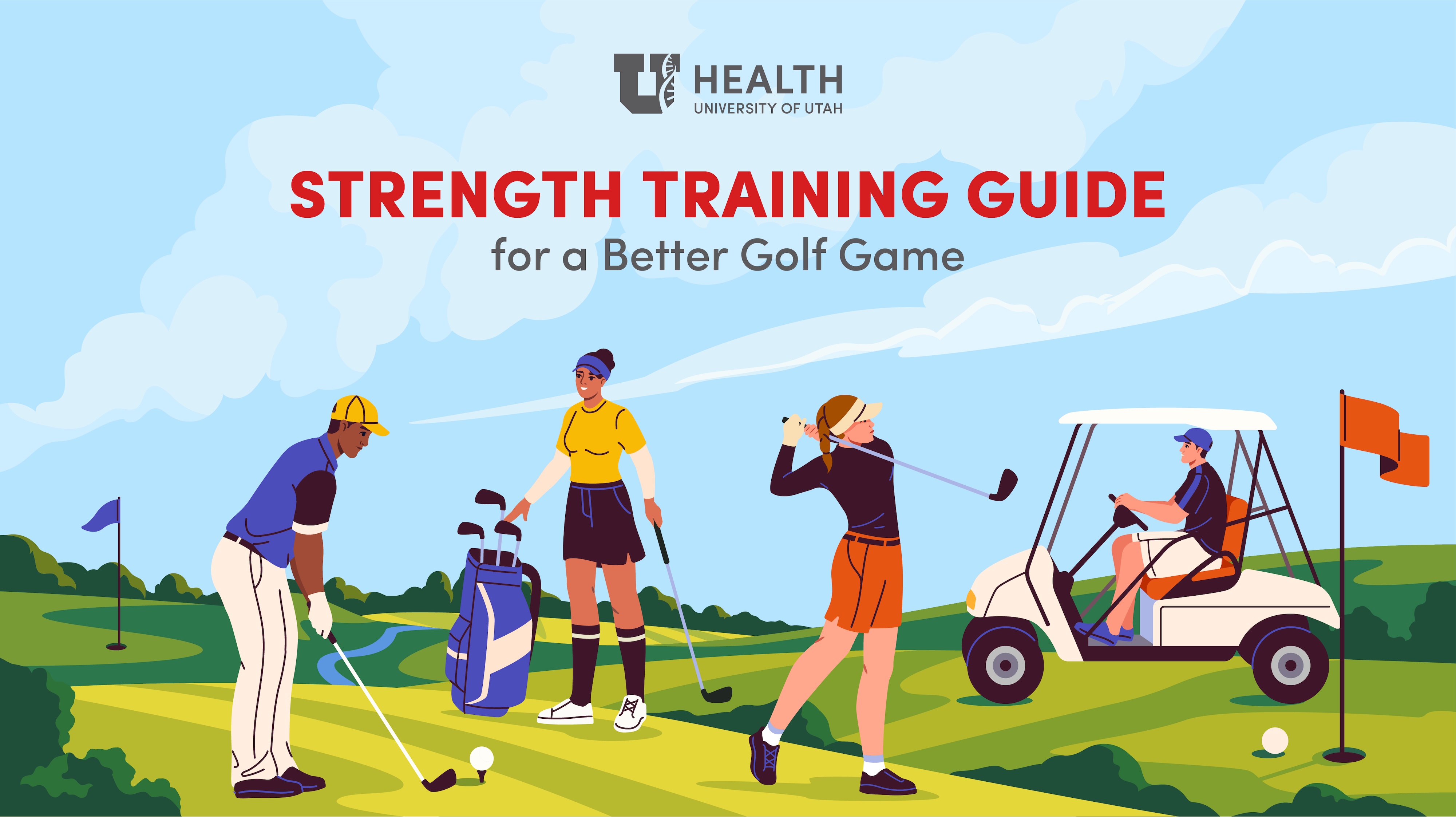 Cover image shows a group of people golfing