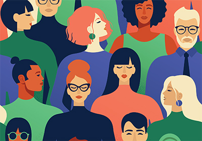 Diverse crowd