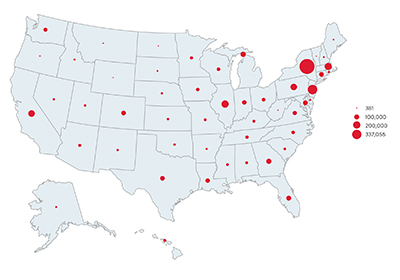 COVID Map Bubble