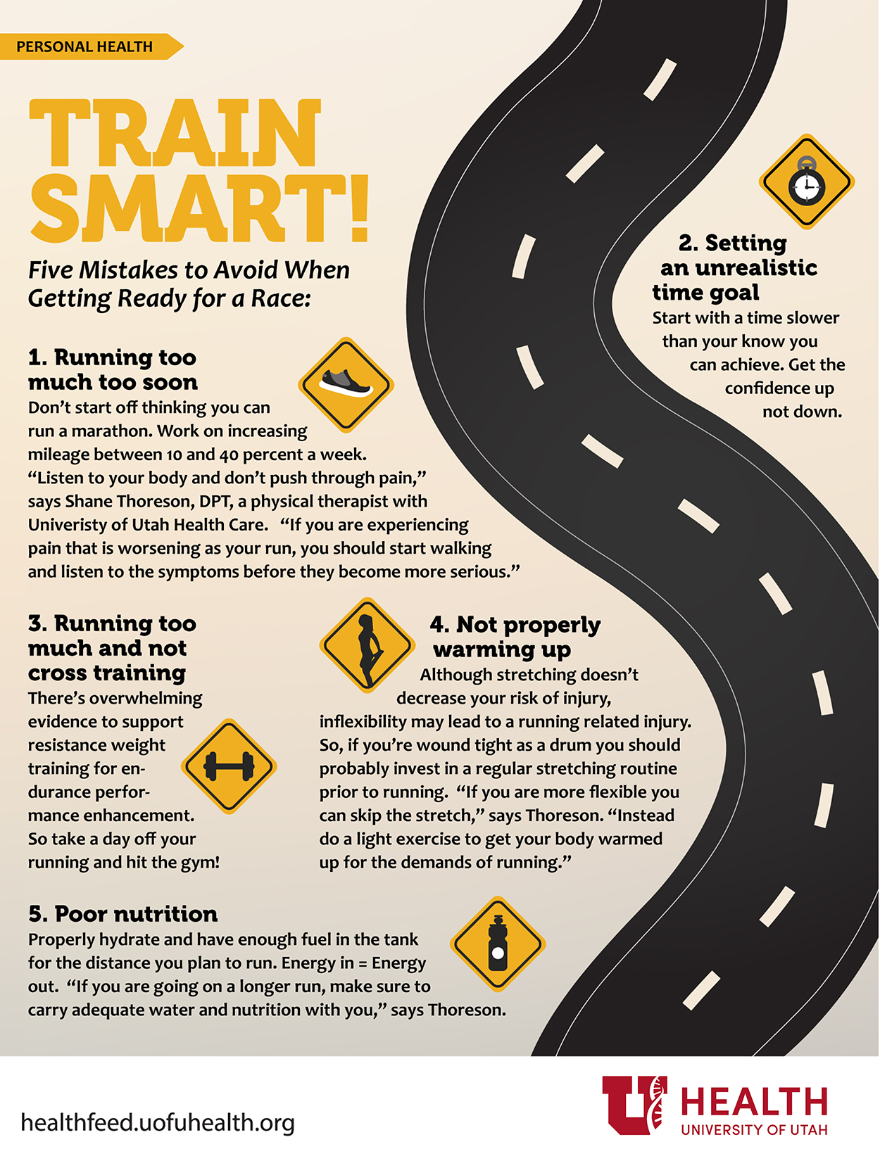 Running Training Smart Infographic