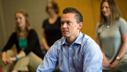 A person practicing mindfulness.