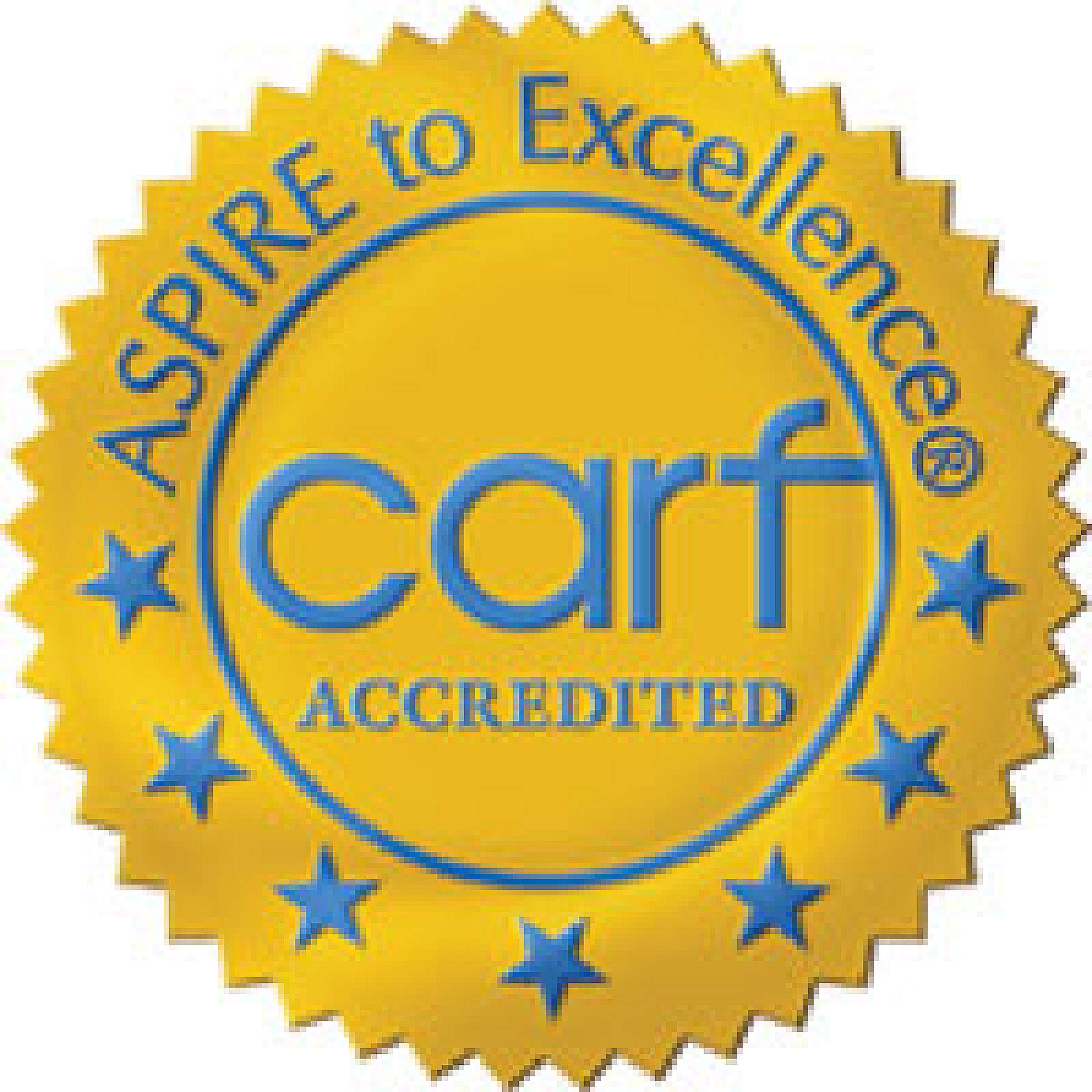 The CARF accredited gold seal represents Huntsman Mental Health Institute's commitment to excellence in patient care