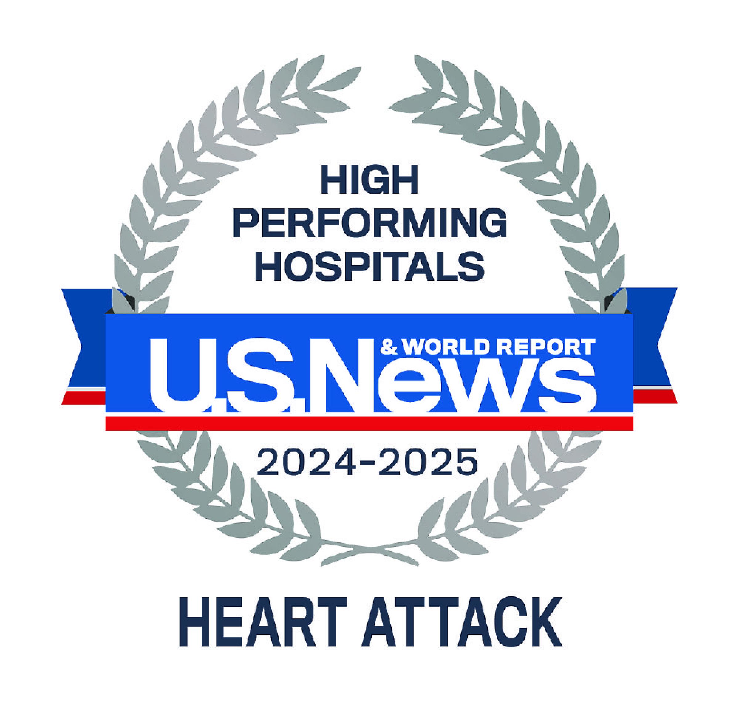 US News and World Report Heart Attack High Performance Treatment 2024-2025