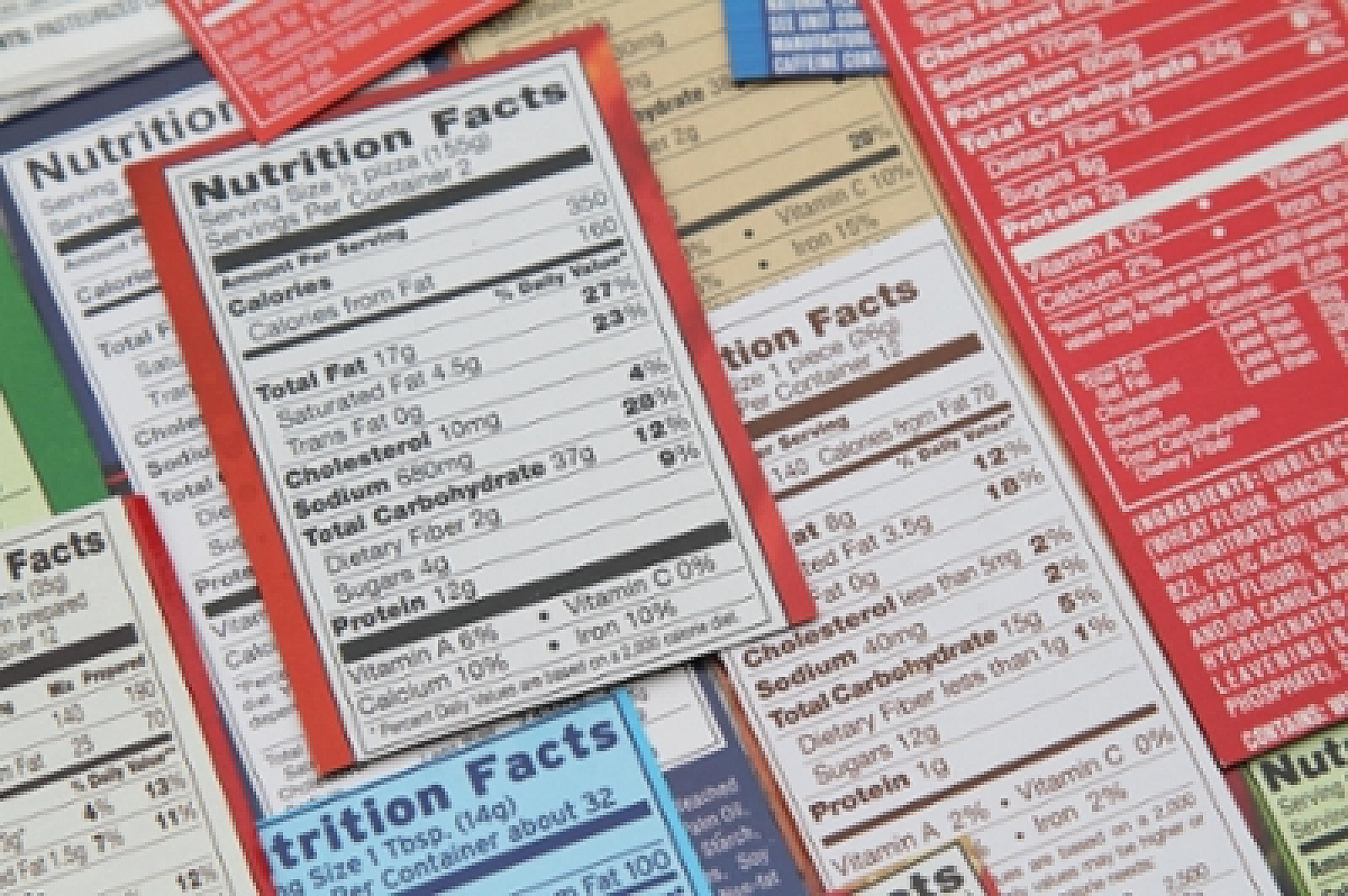 Nutrition labels