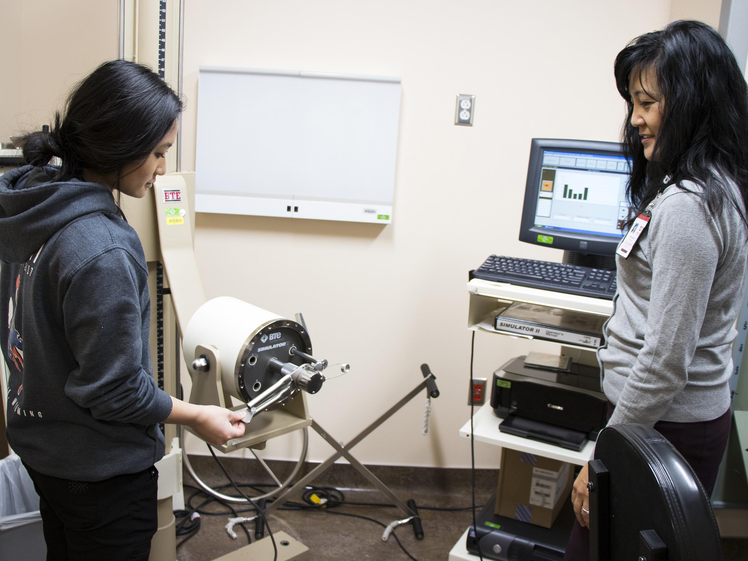 Hand therapy patient getting a physical therapy