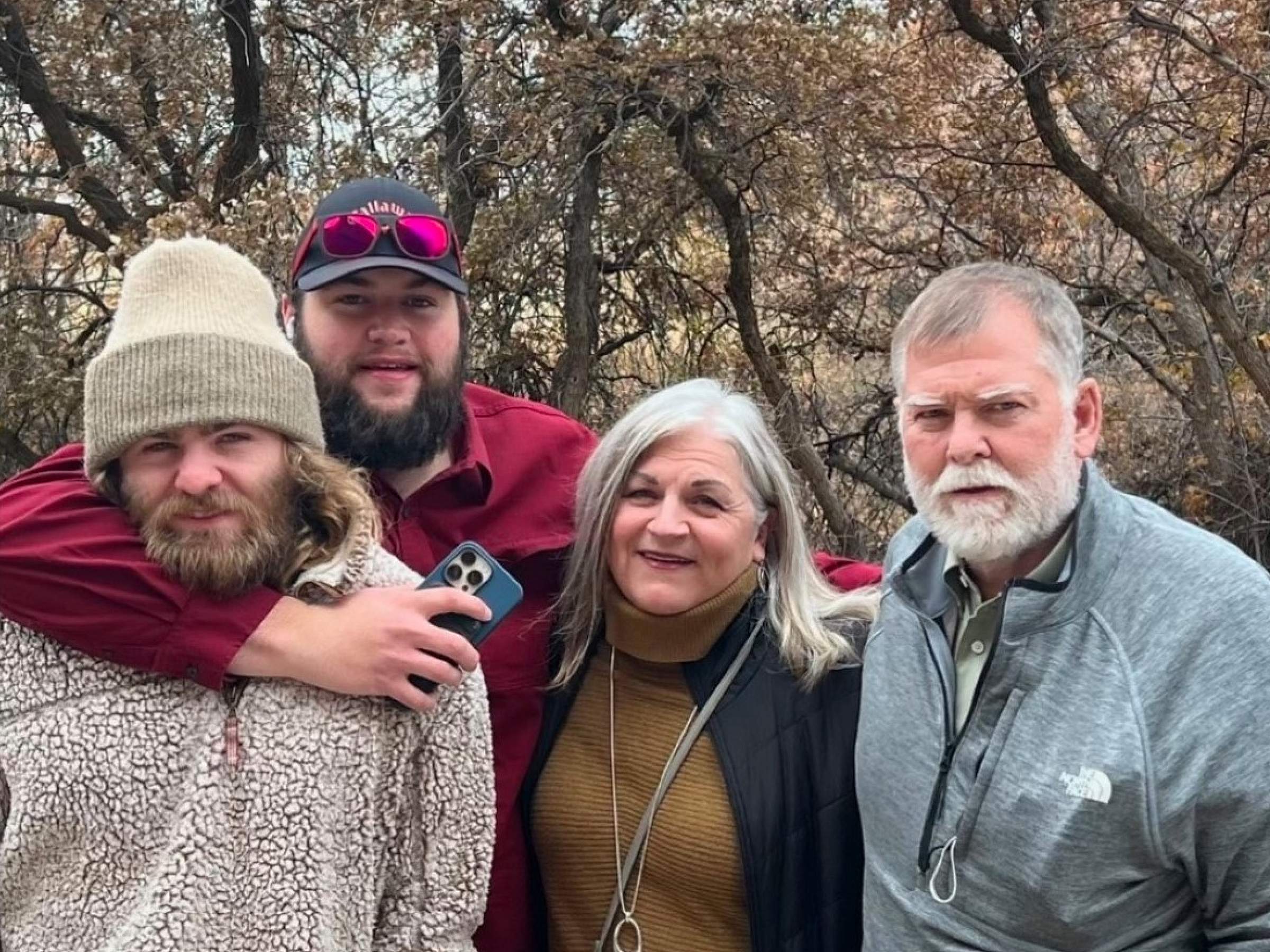 Guy Jacobson outdoors with his family