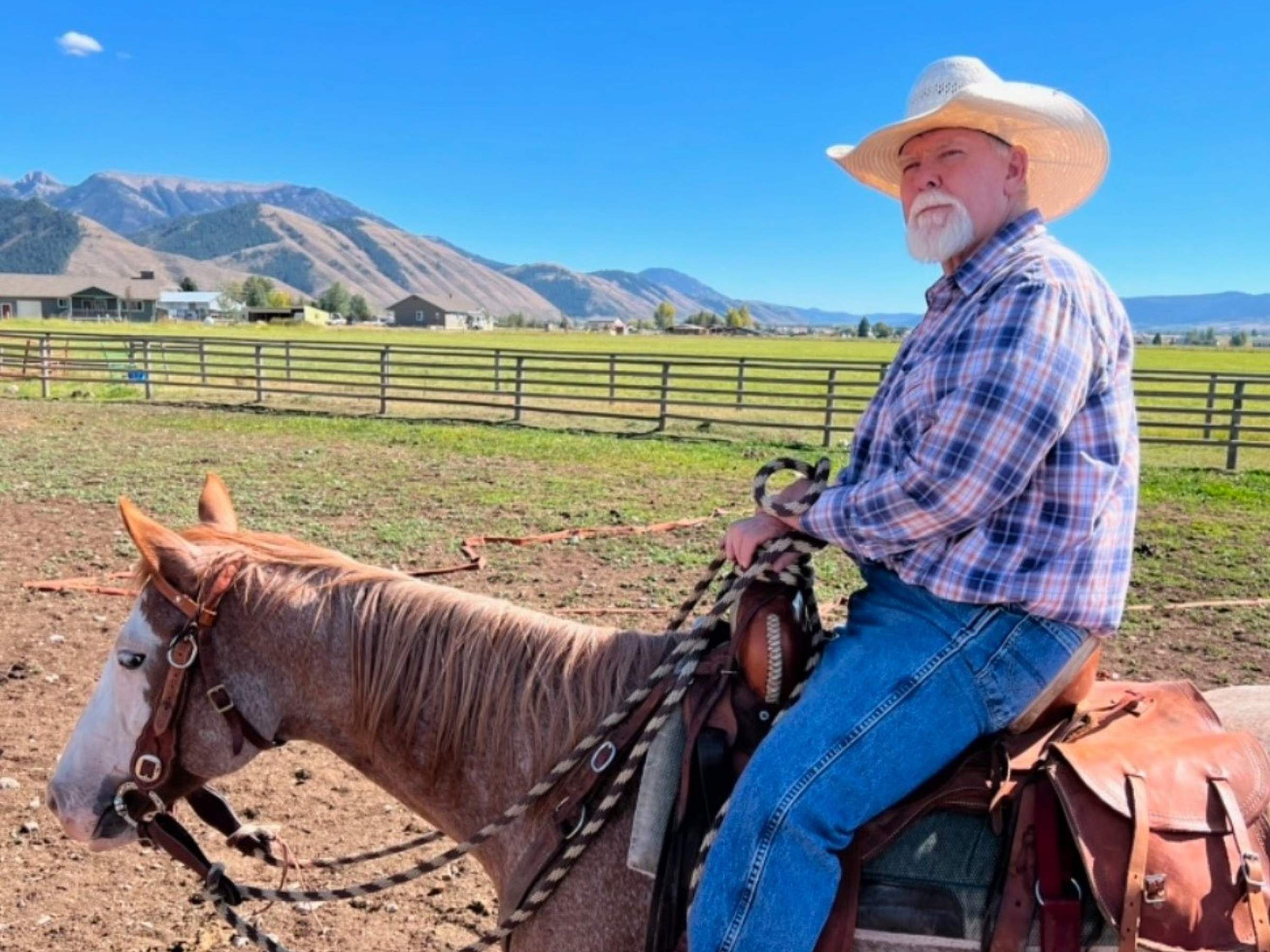 Guy Jacobson riding a horse