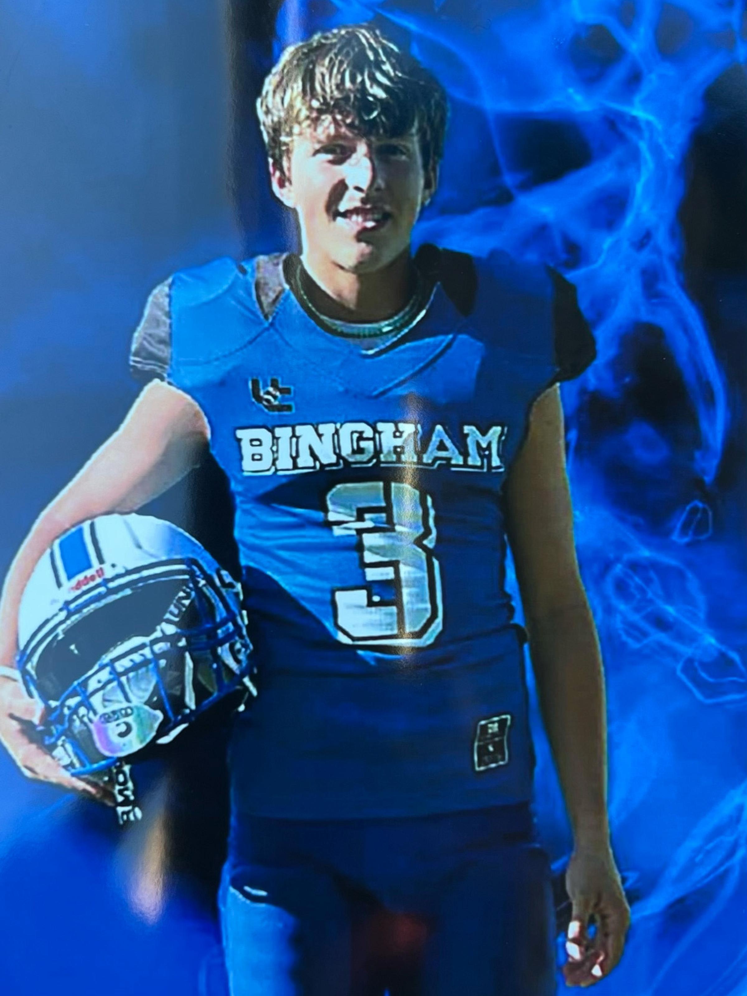 Bentley Hofhine, Bingham High School football player and sports medicine patient
