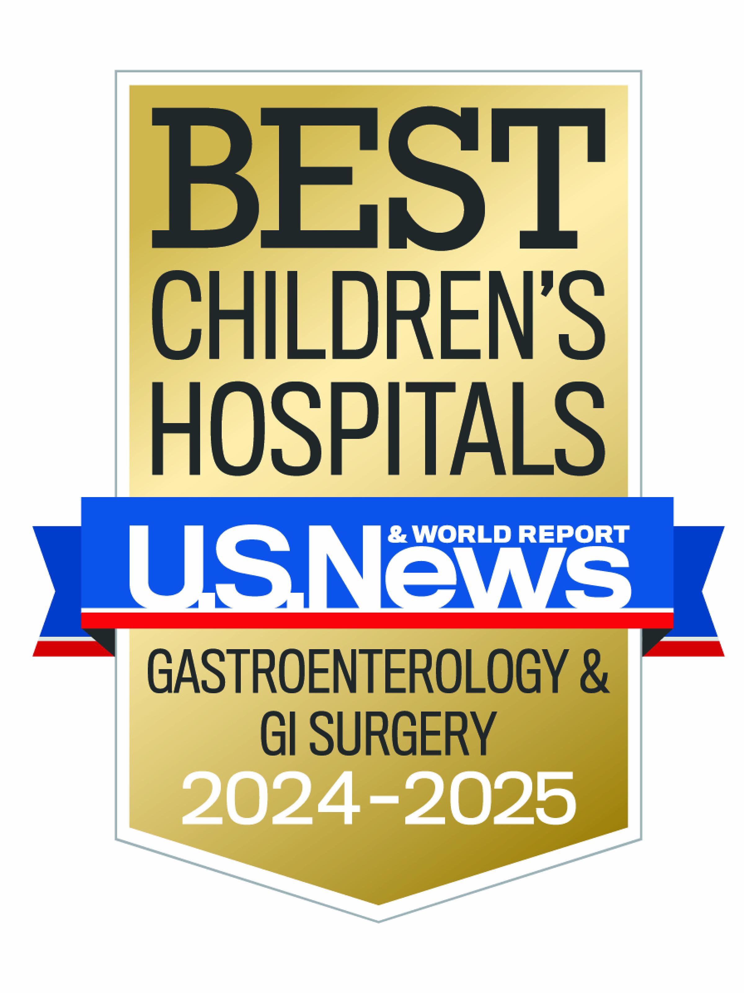 US news badge 2024 for gastroenterology and GI surgery