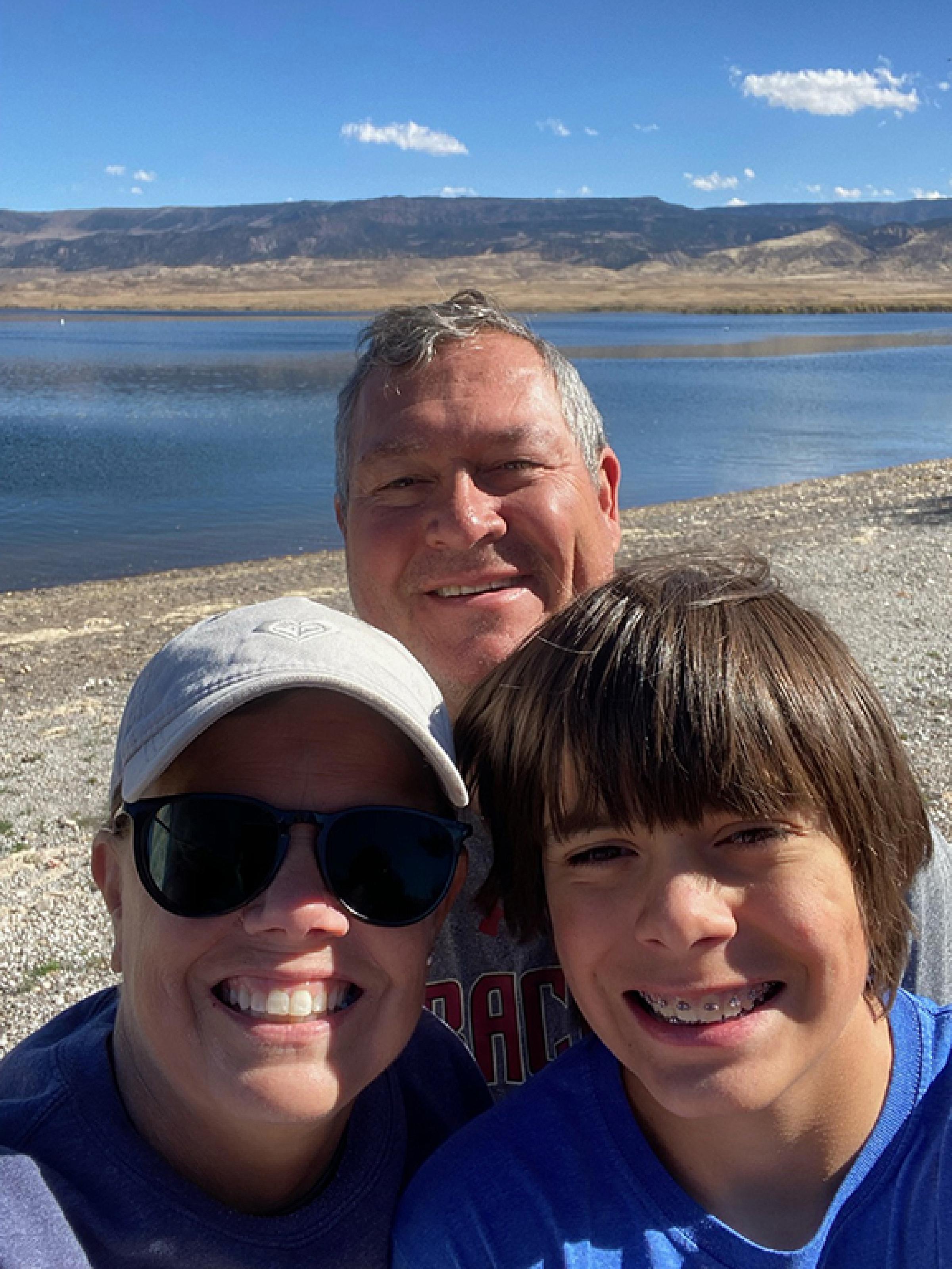 Randy Woolley with family
