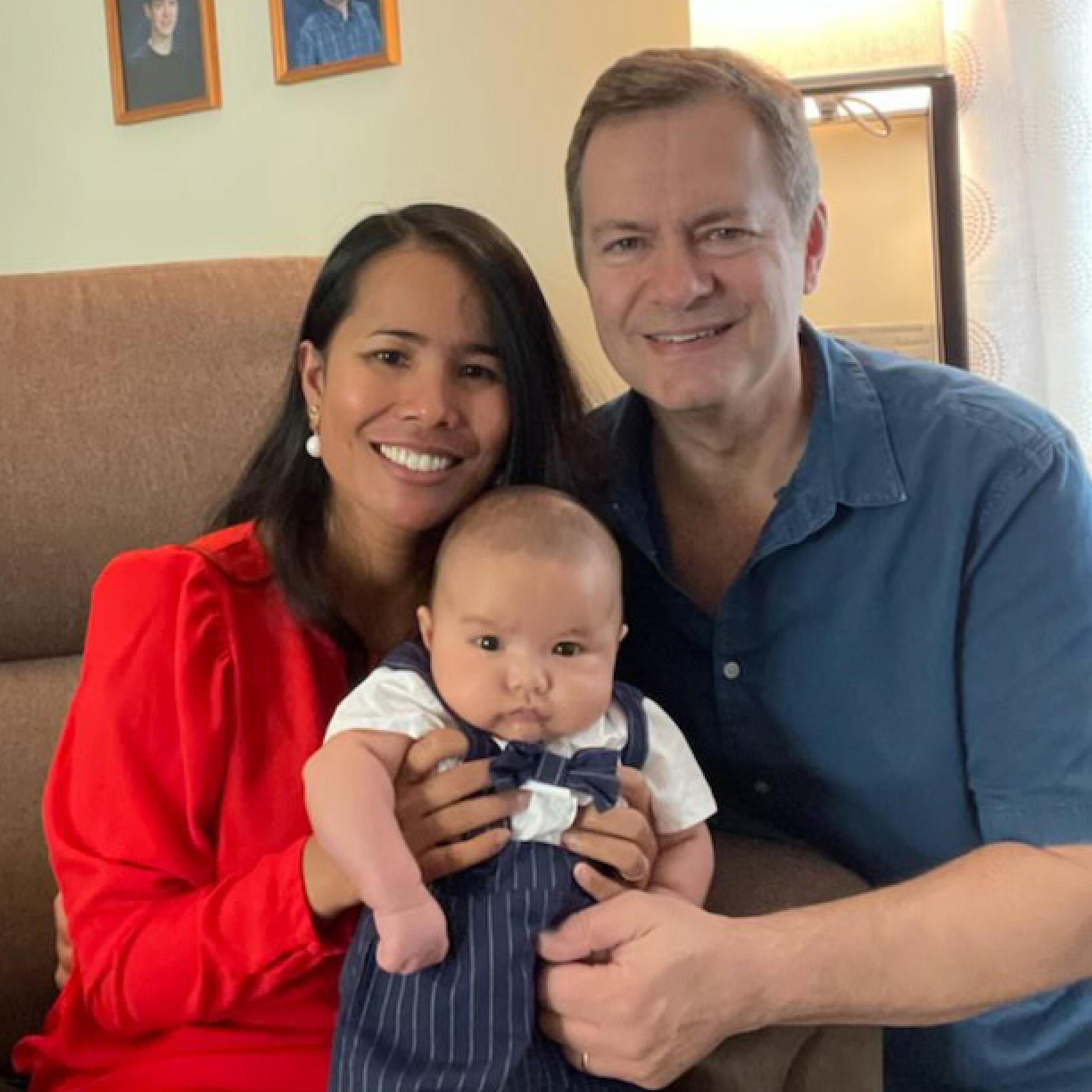 Steve Tait, wife, and baby