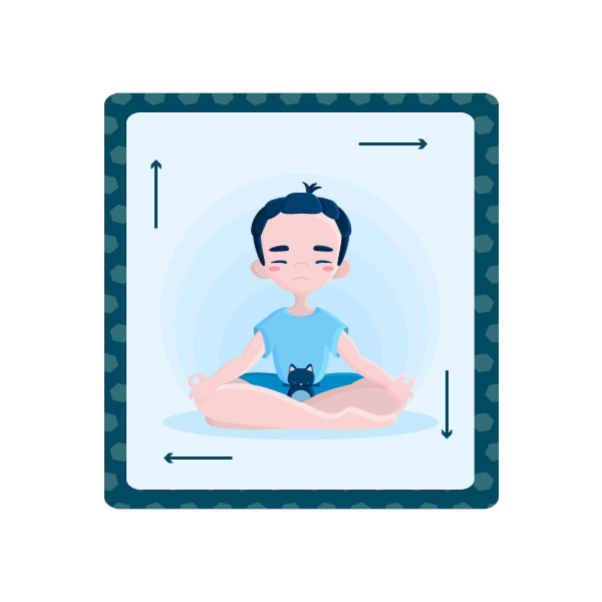 Boy meditating